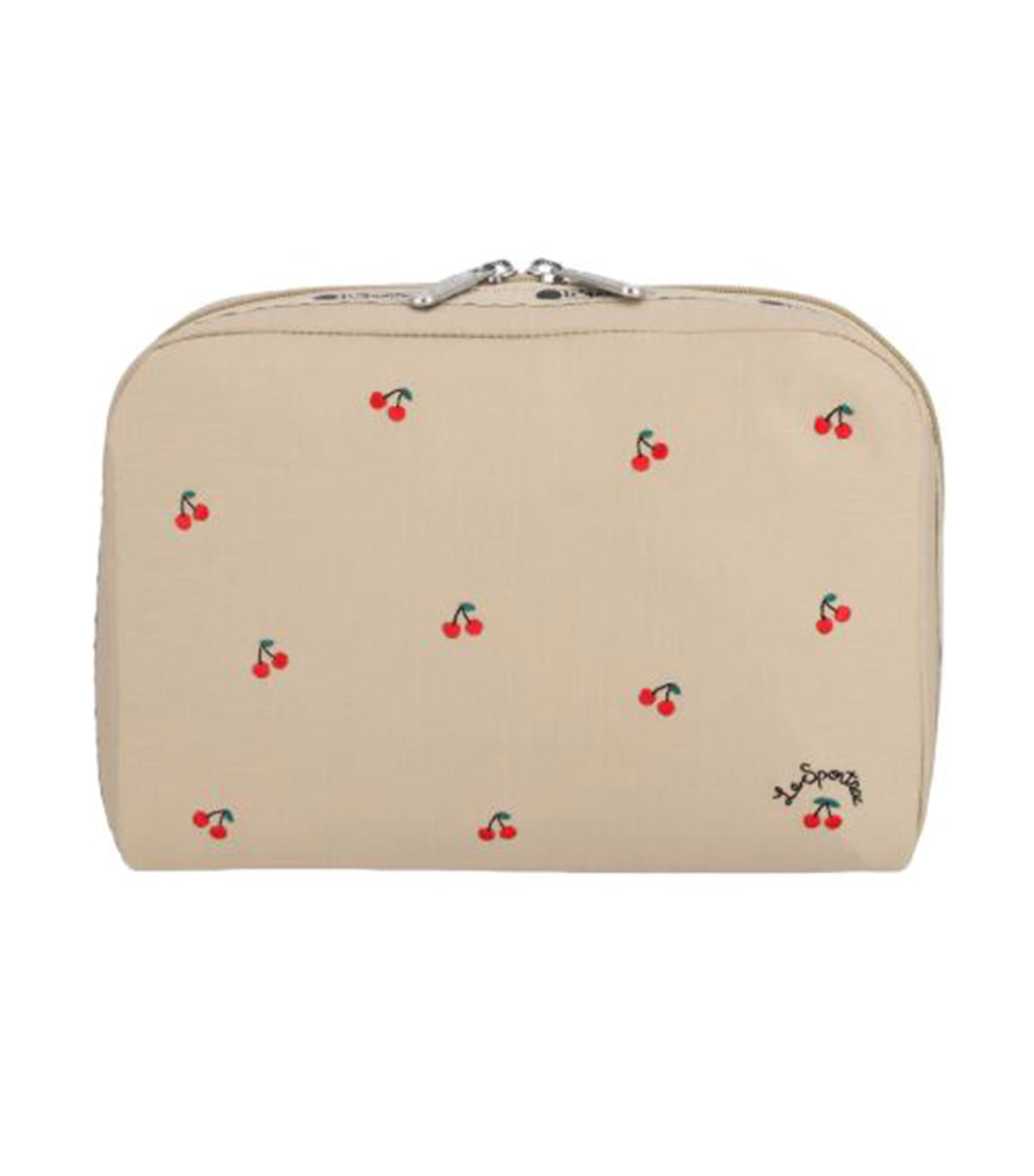 Extra Large Rectangular Cosmetic Cherry Embroidery