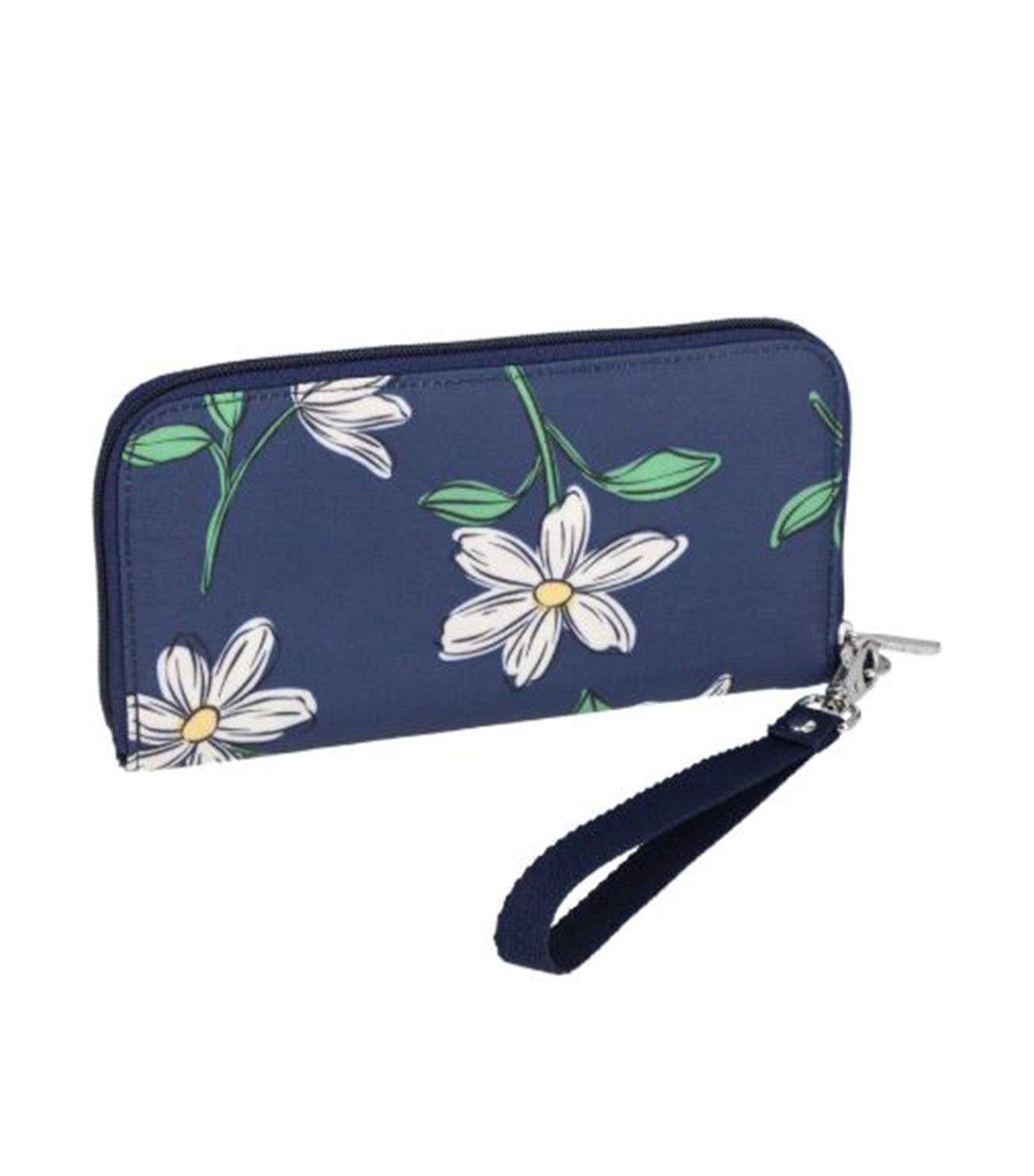Tech Wallet Wristlet Floral Blooms Navy