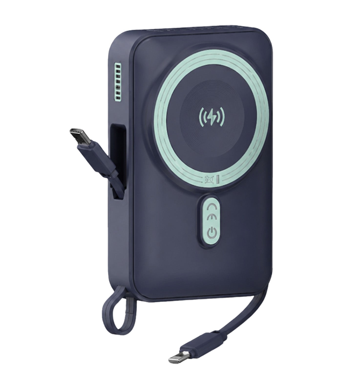 10,000mAh Power Bank with Cooling Fan & Cable Black/Green