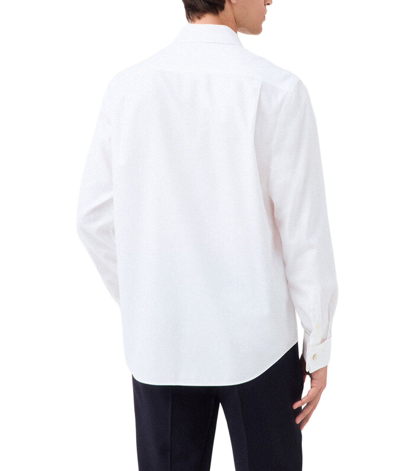 Plain Dress Shirt Non Iron + Stain Resistant Cuff White