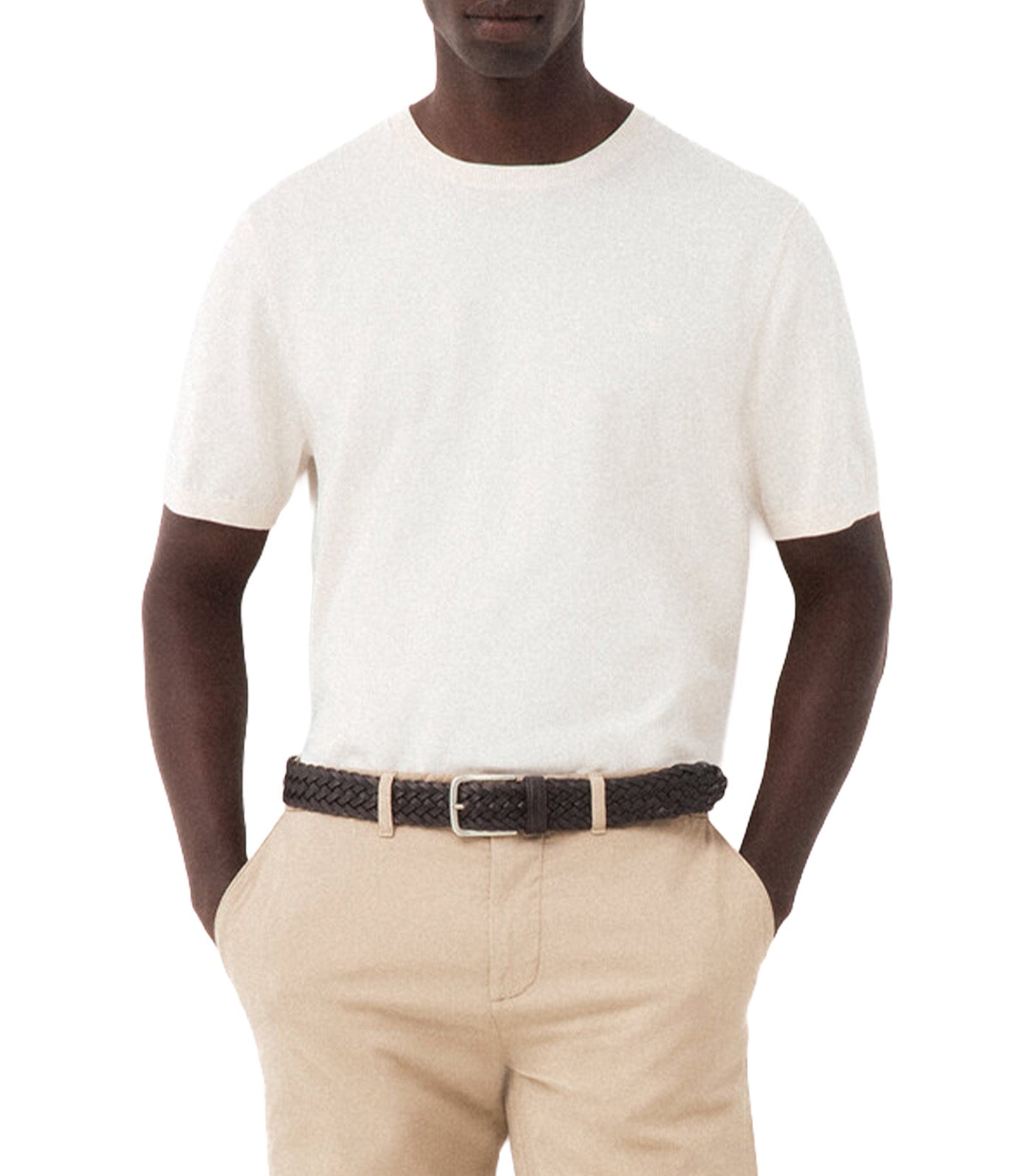 Premium Cotton Knit T-Shirt White