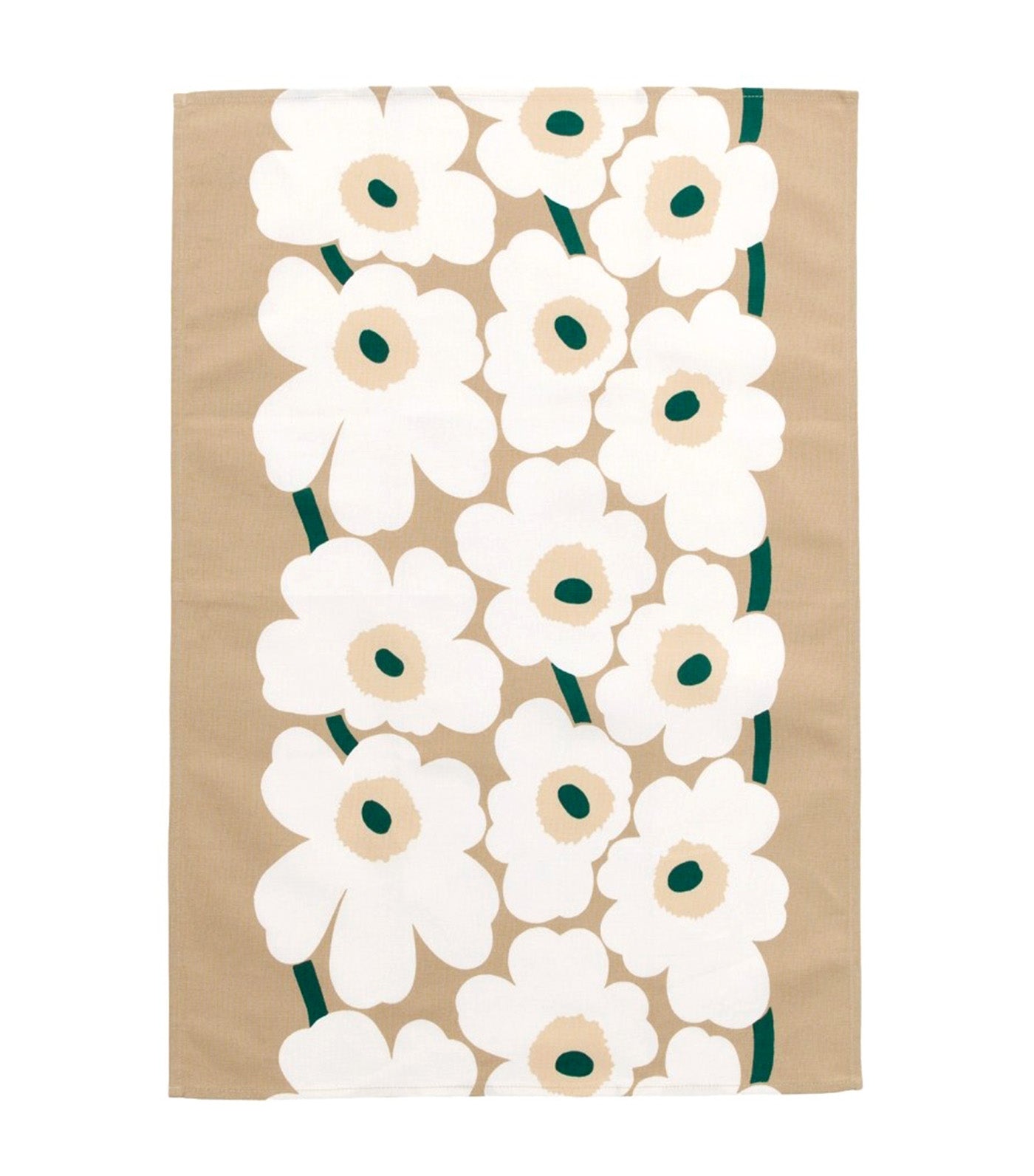 Unikko Kitchen Towel Sand/White/Hay/Emerald