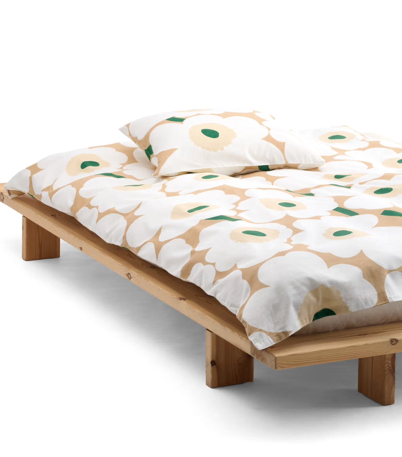 Unikko Duvet Cover Sand/Off White/Hay/Emerald
