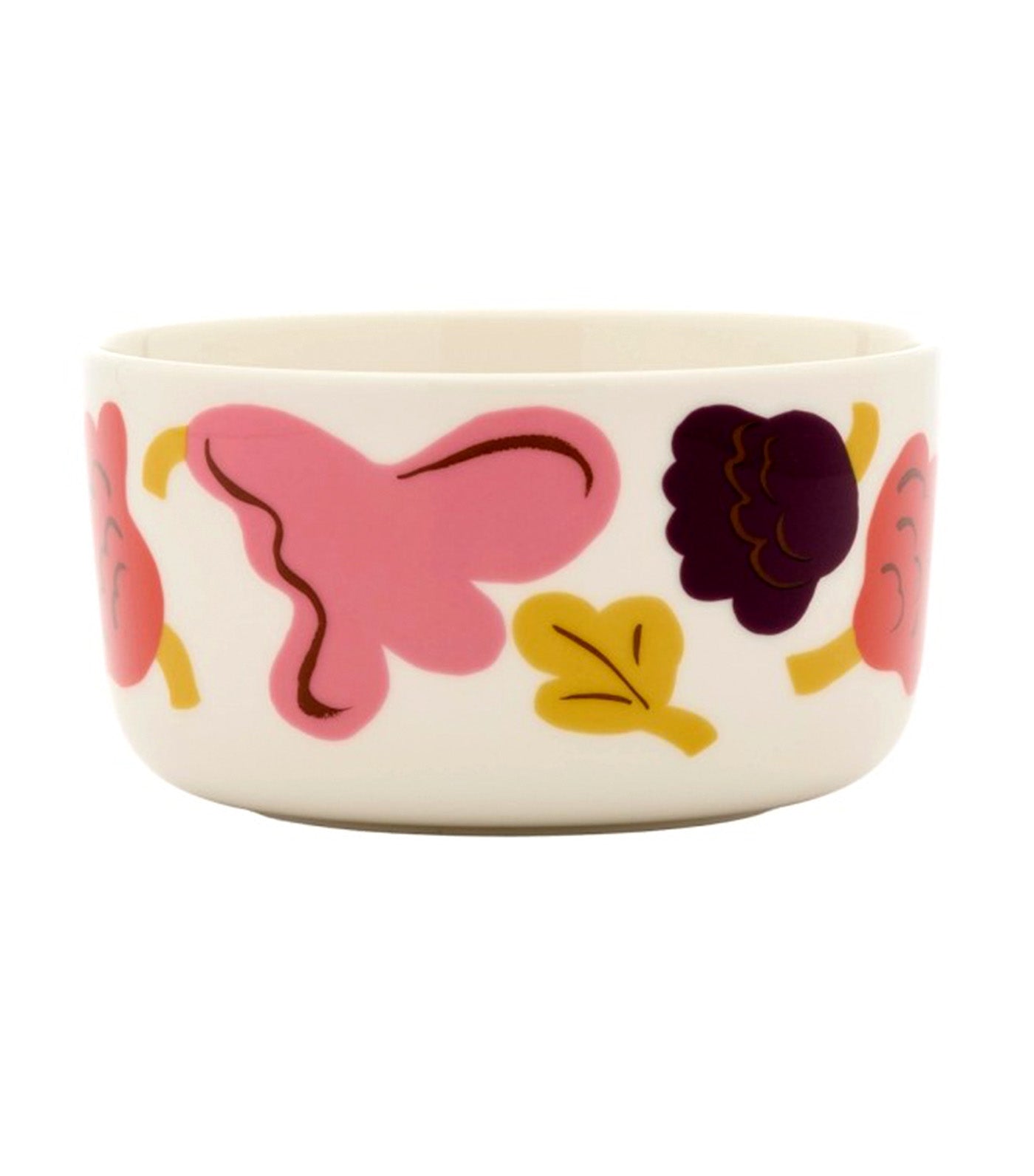 Oiva / Kukasta Kukkaan Collection Bowl White, Pink, Terracotta, Plum