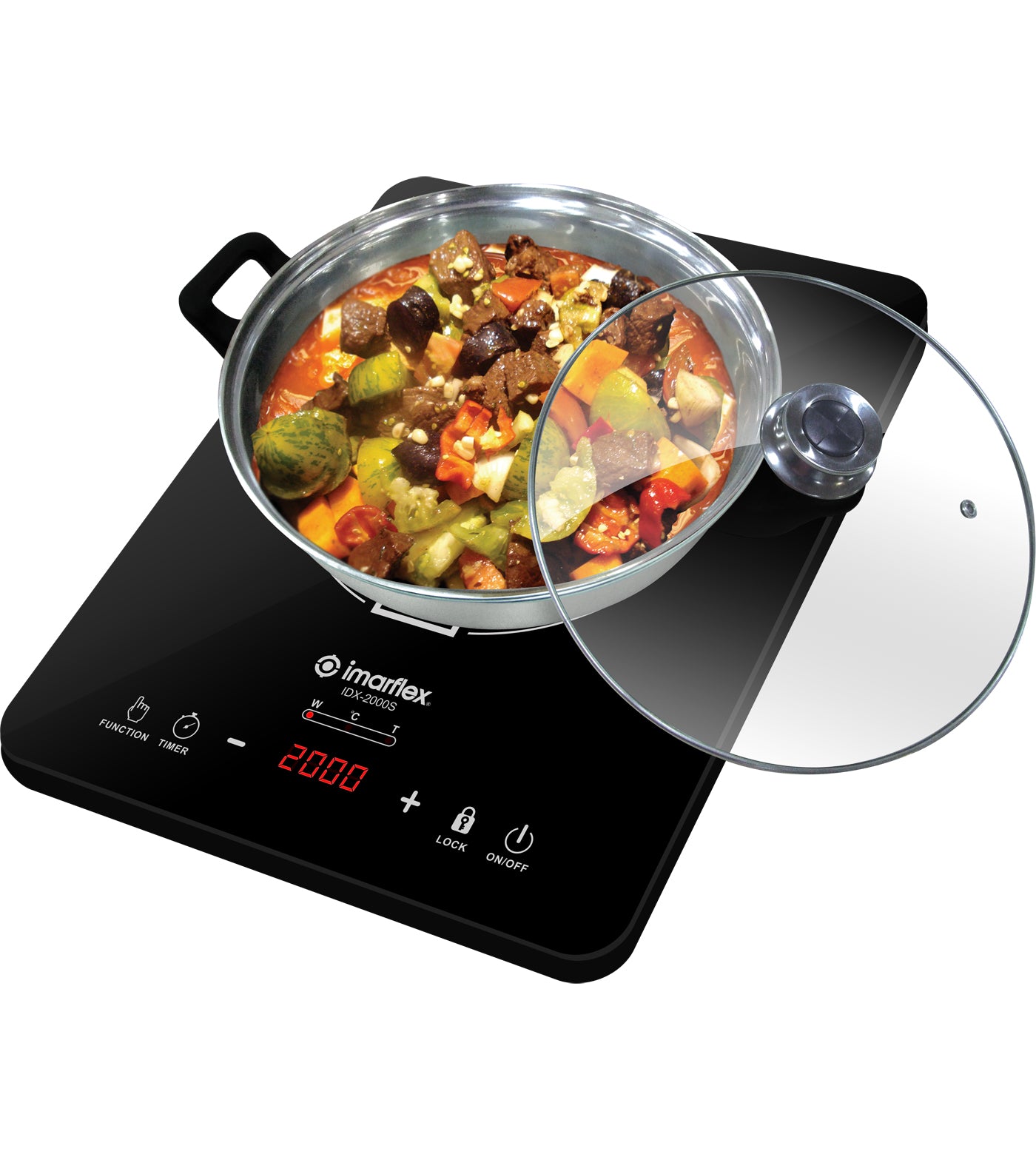 Slim Type Induction Cooker IDX-2000S Black