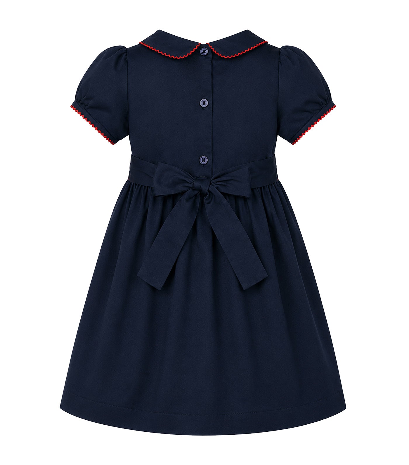 Tracey Girls Smocked Dress Navy