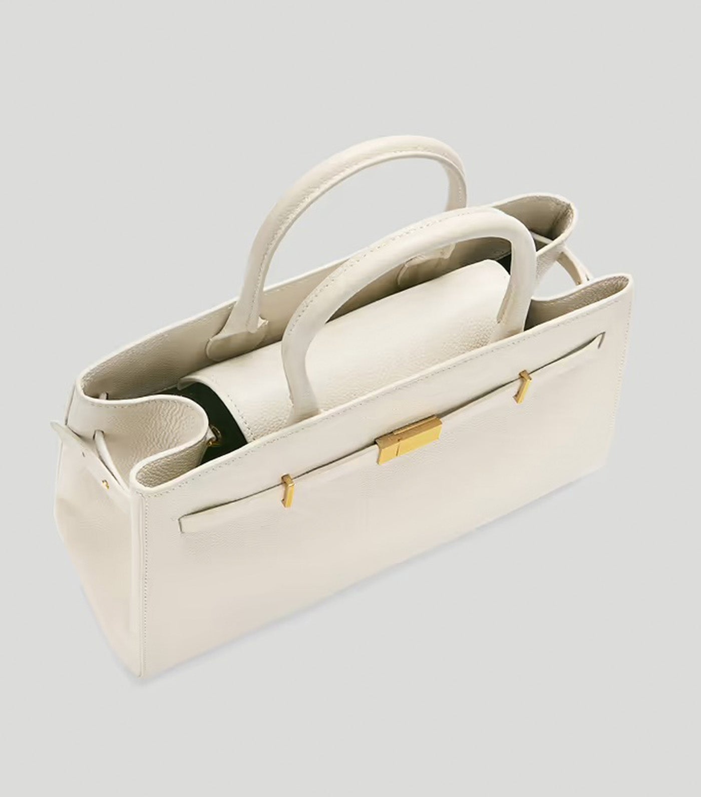 Midi Hudson Handbag Chalk