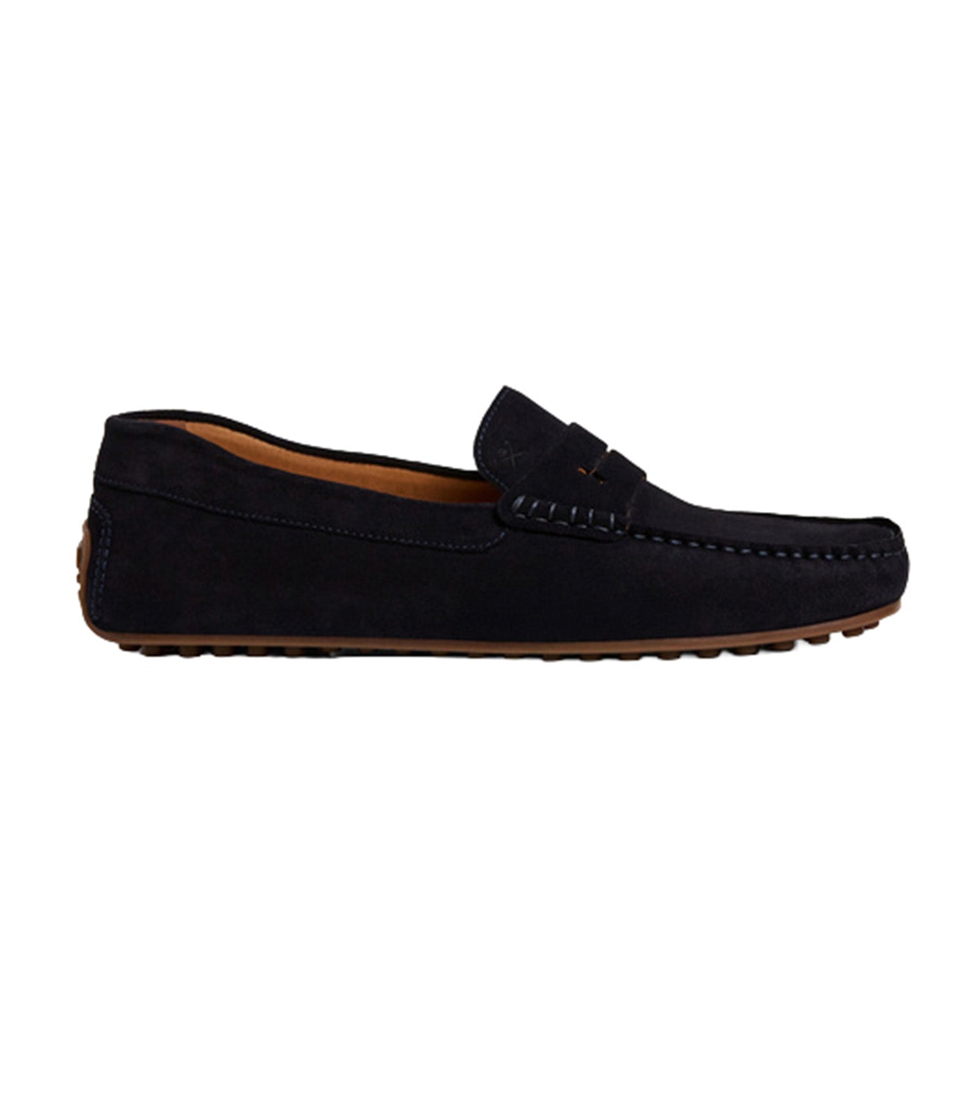 Suede Driver Saddle Shoe Navy