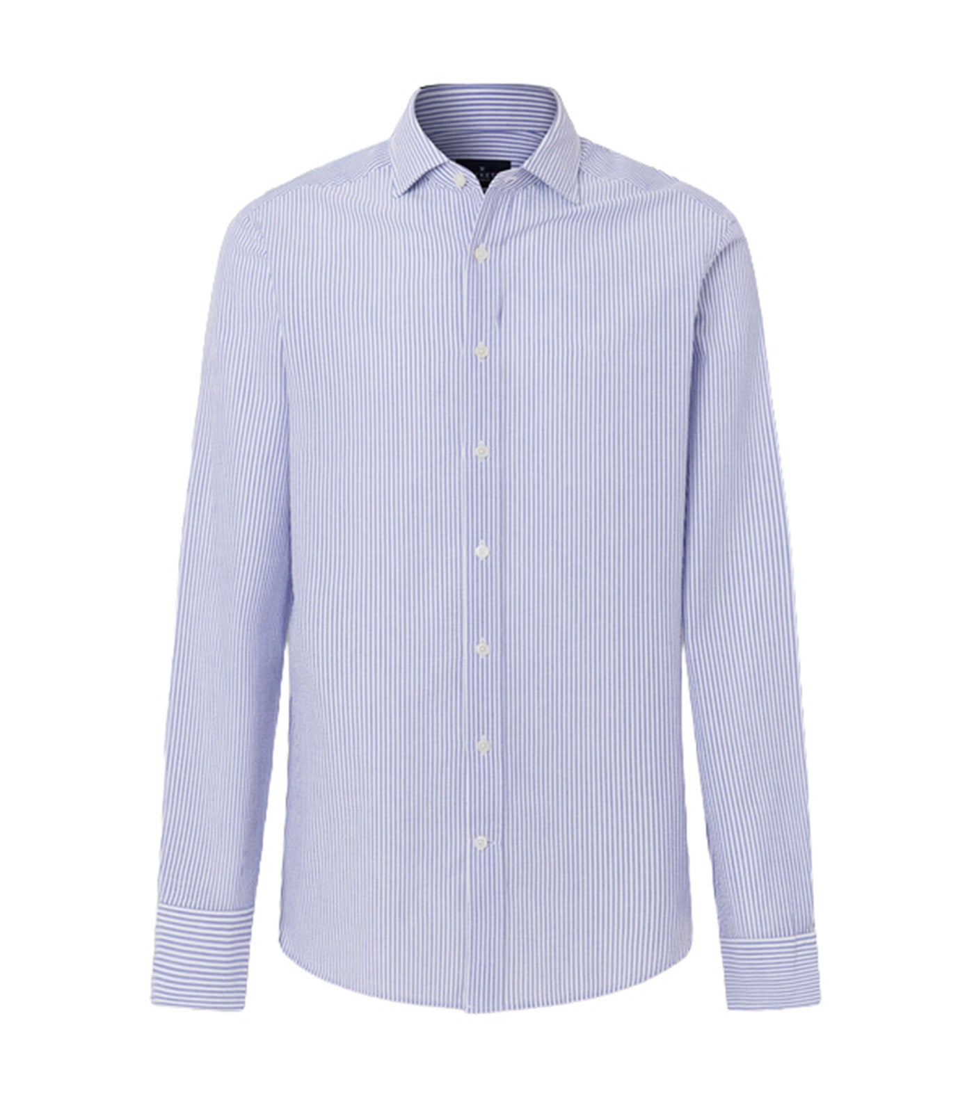 Tailored Fit Seersucker Bengal Stripe Shirt Blue