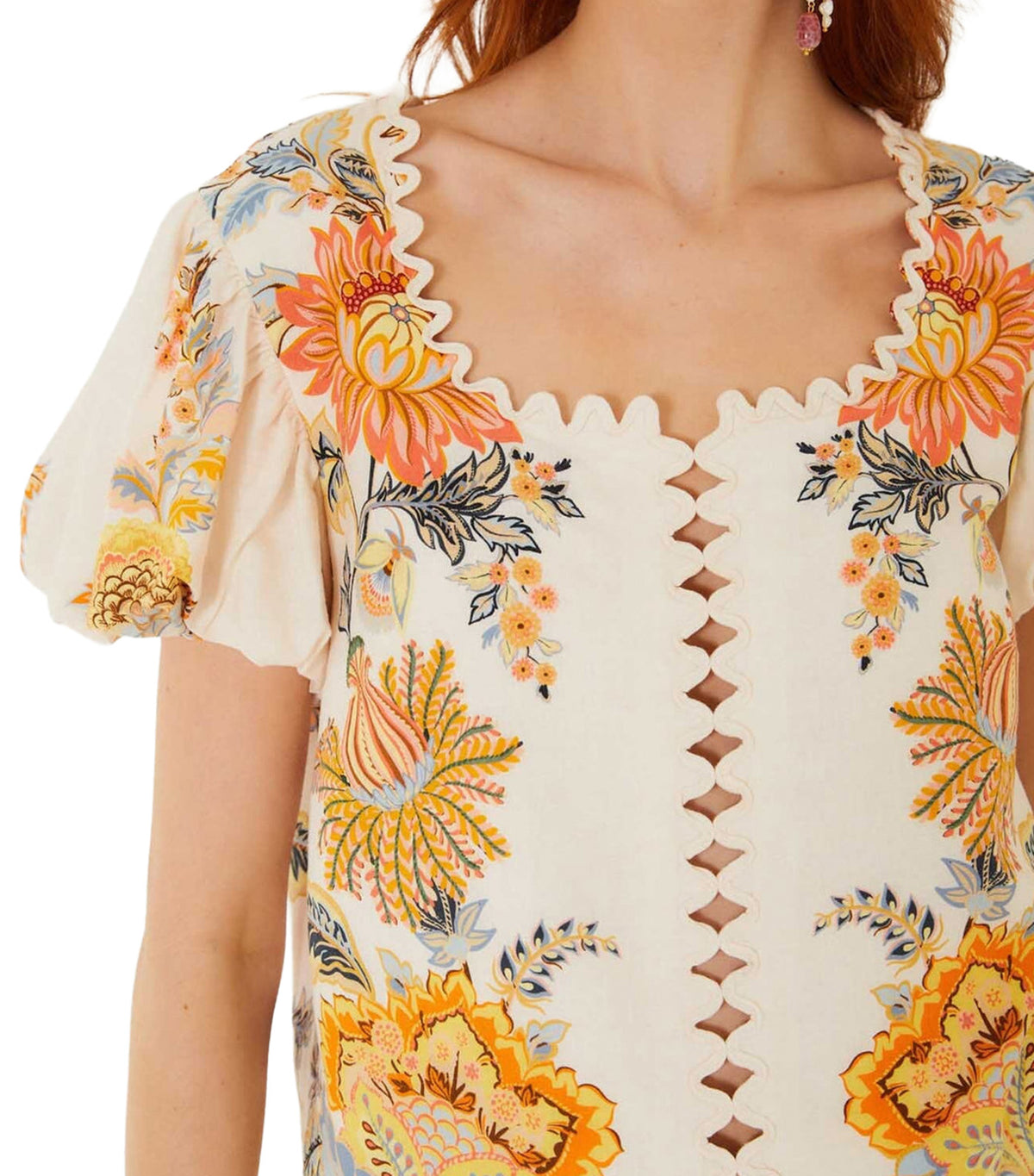 Ligia Light Pink Short Sleeve Blouse Multi