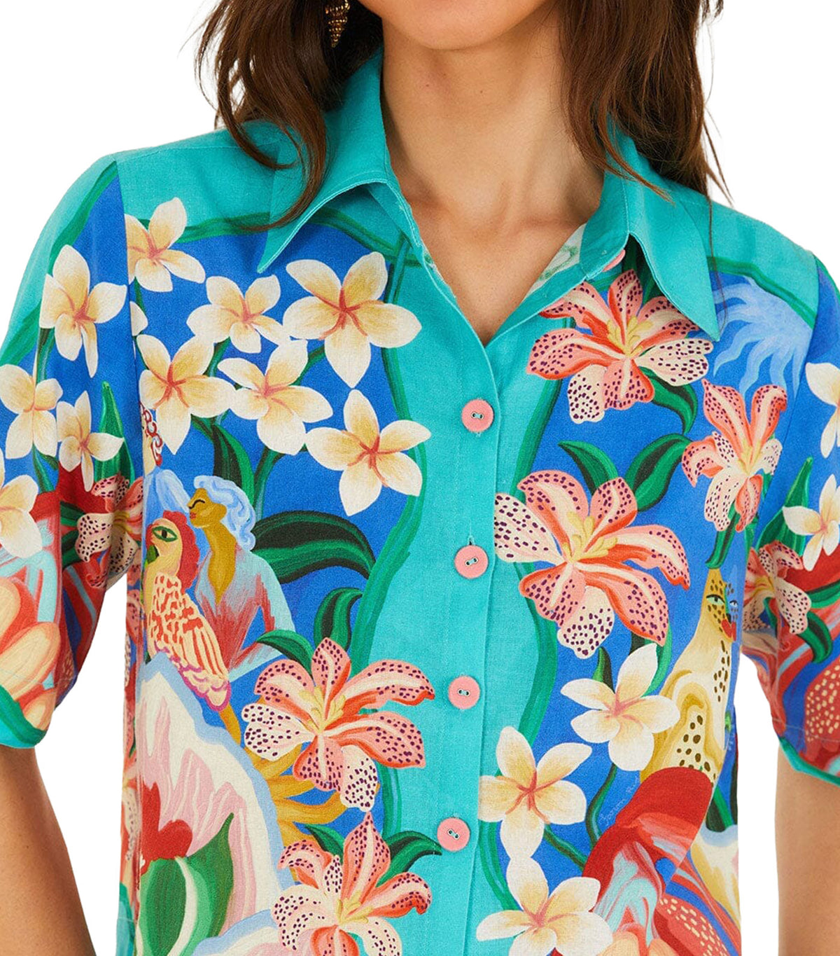 Garden of Life Scarf Short Sleeve Multicolor