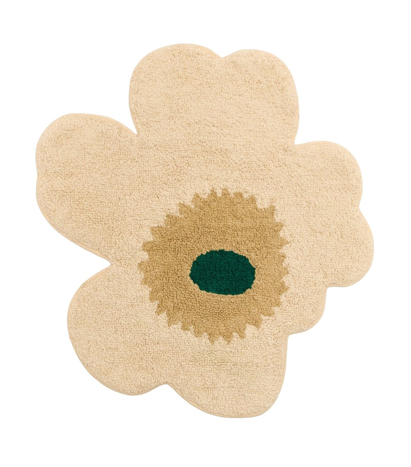 Unikko Bath Mat Hay/Sand/Emerald