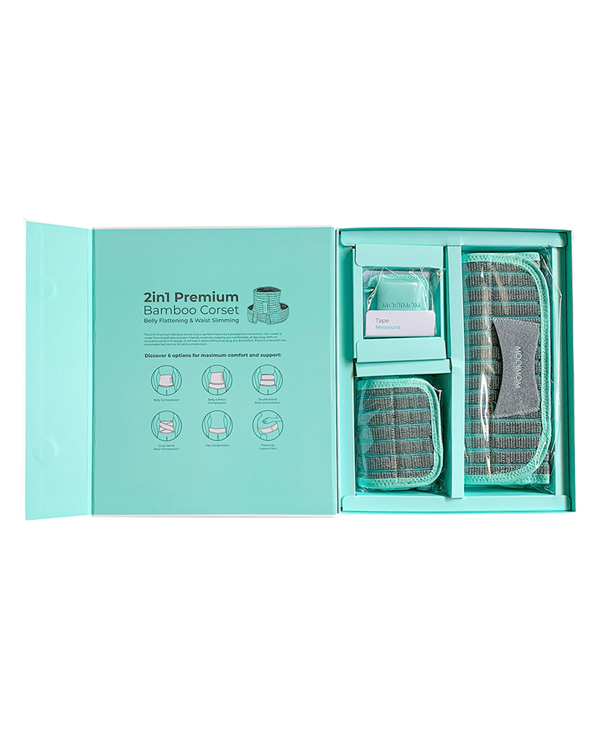 2-in-1 Premium Bamboo Corset Blue