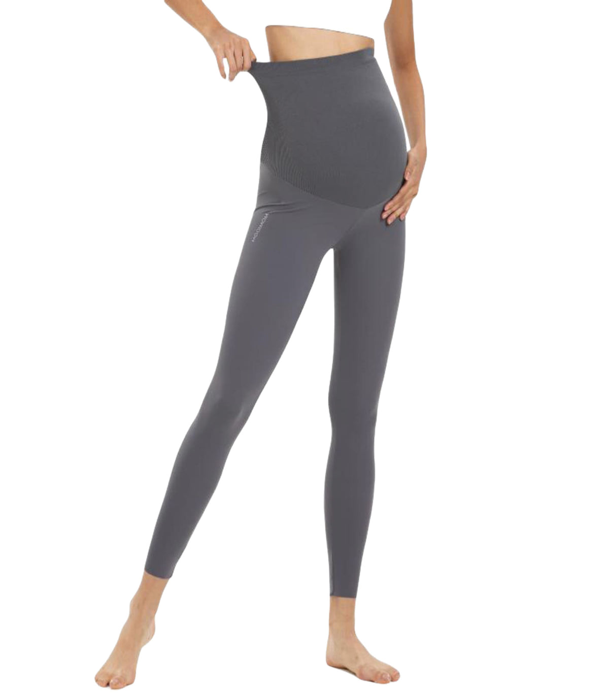 Ulti Comfort Belly Cover Maternity Long Leggings Gray