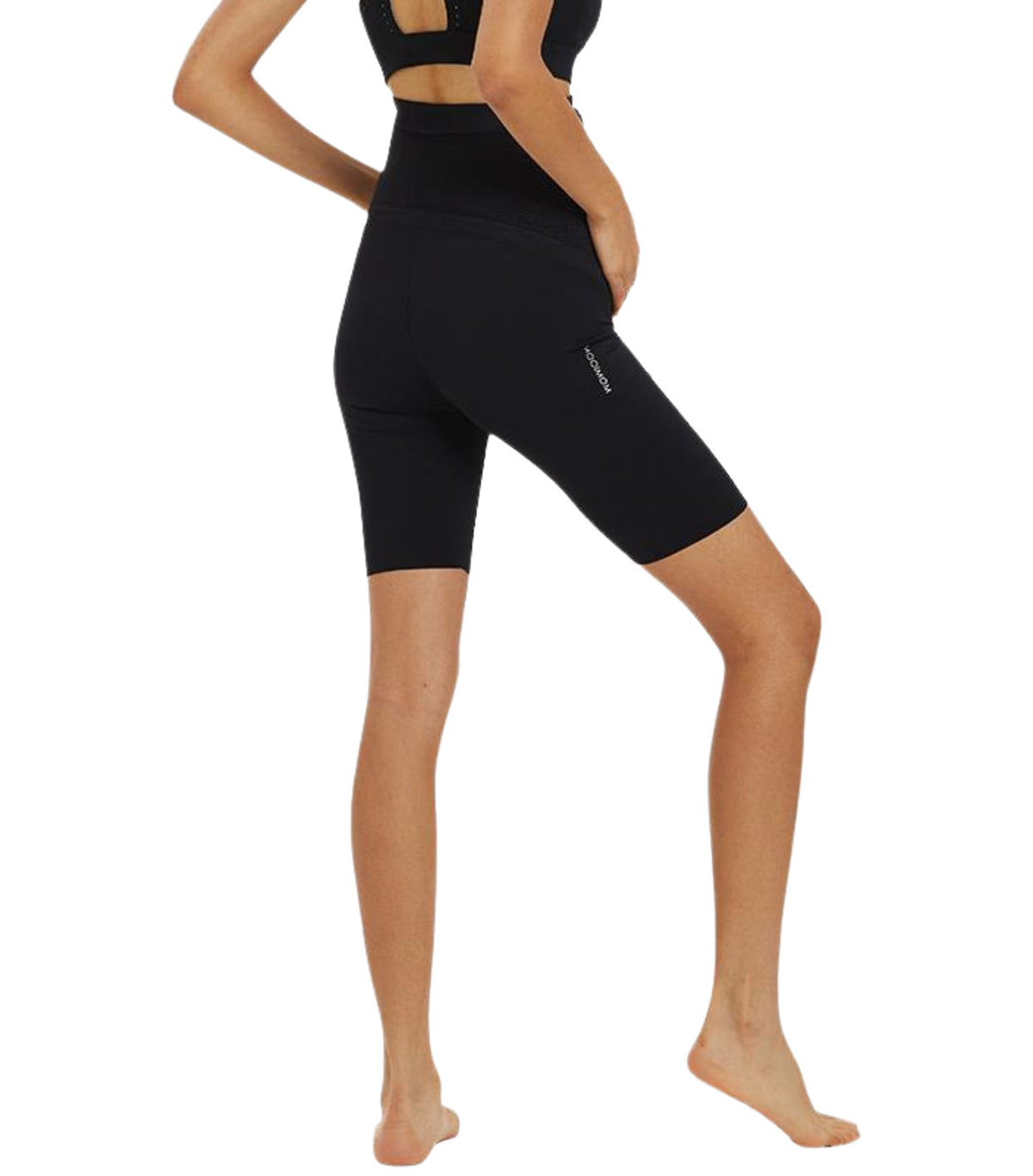 Essential Belly Cover Maternity Short Leggings Black