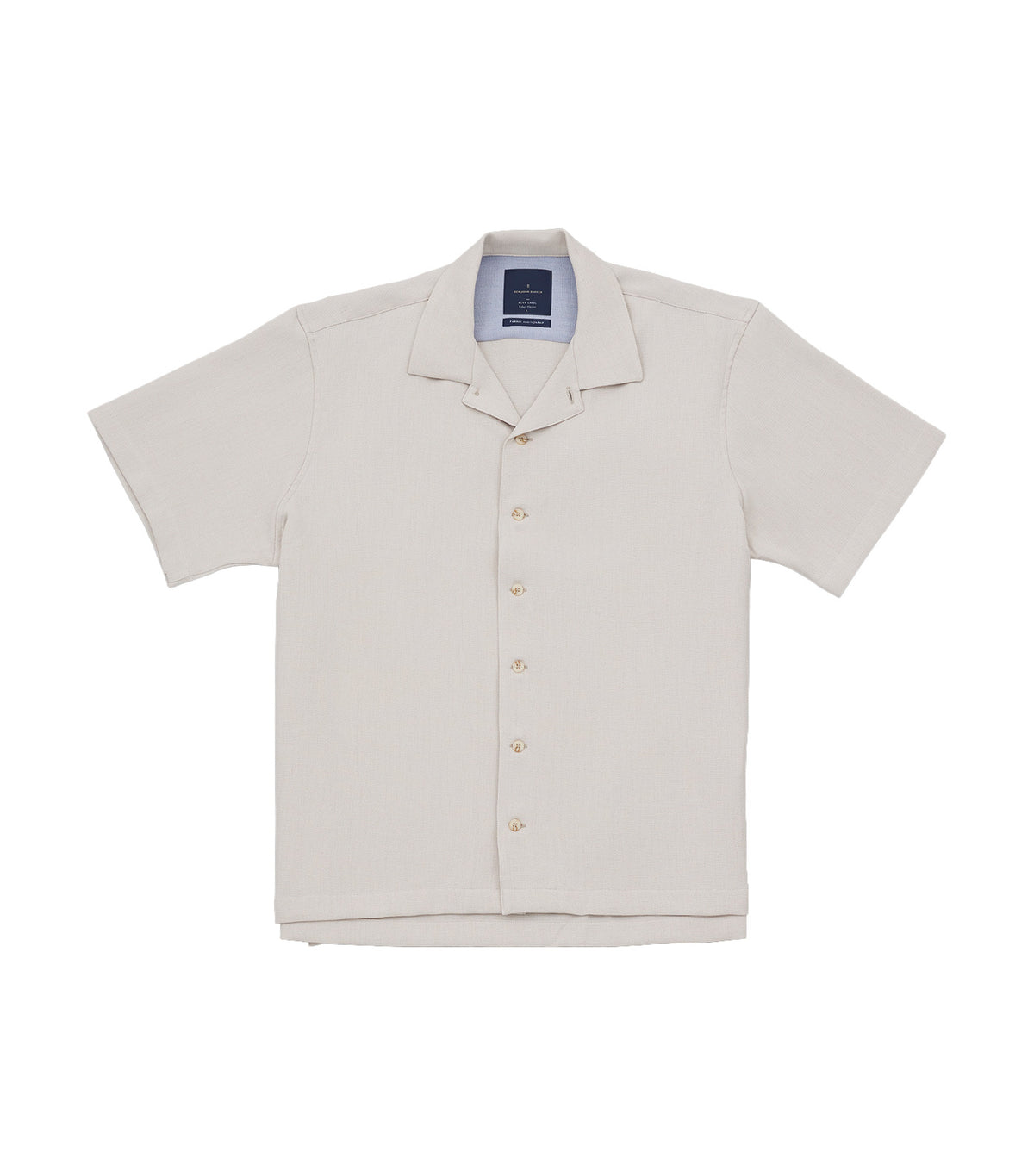 Hideki Sand Dobby Cuban Shirt Beige