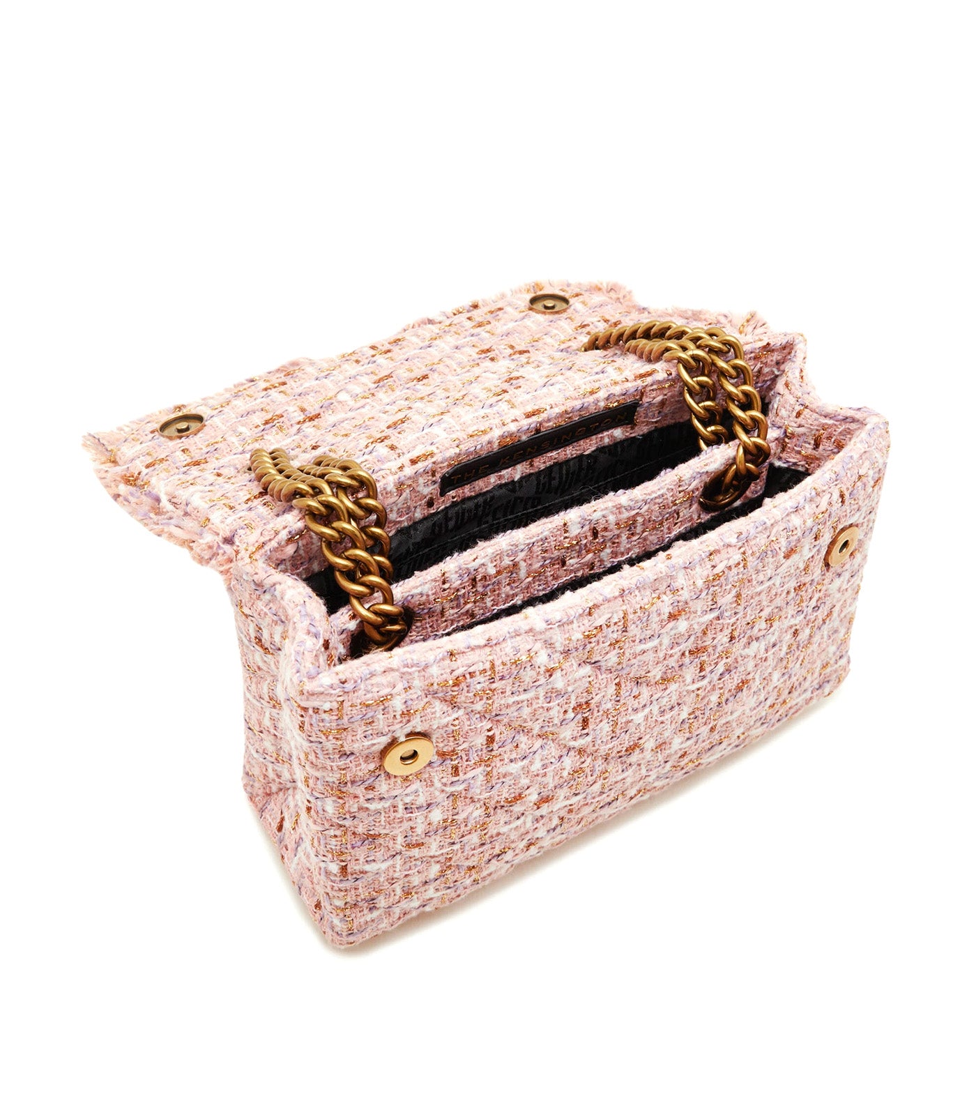 Tweed Kensington Bag Pale Pink