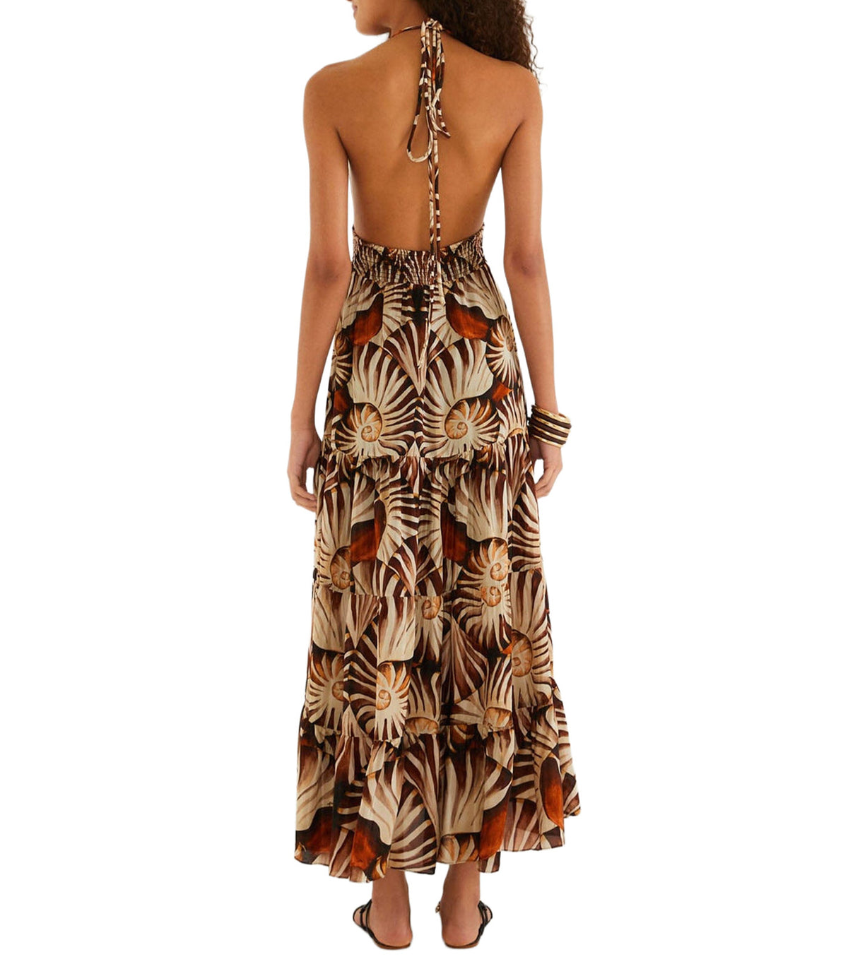 Ammonite Tassel Smocked Maxi Dress Multi