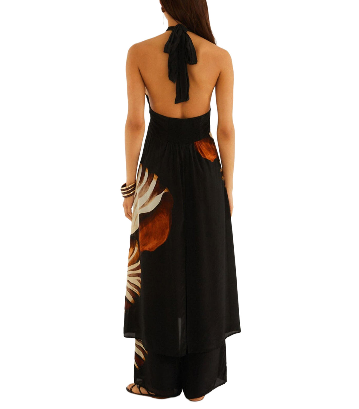 Ammonite Beaded Elastic Waist Pants Black