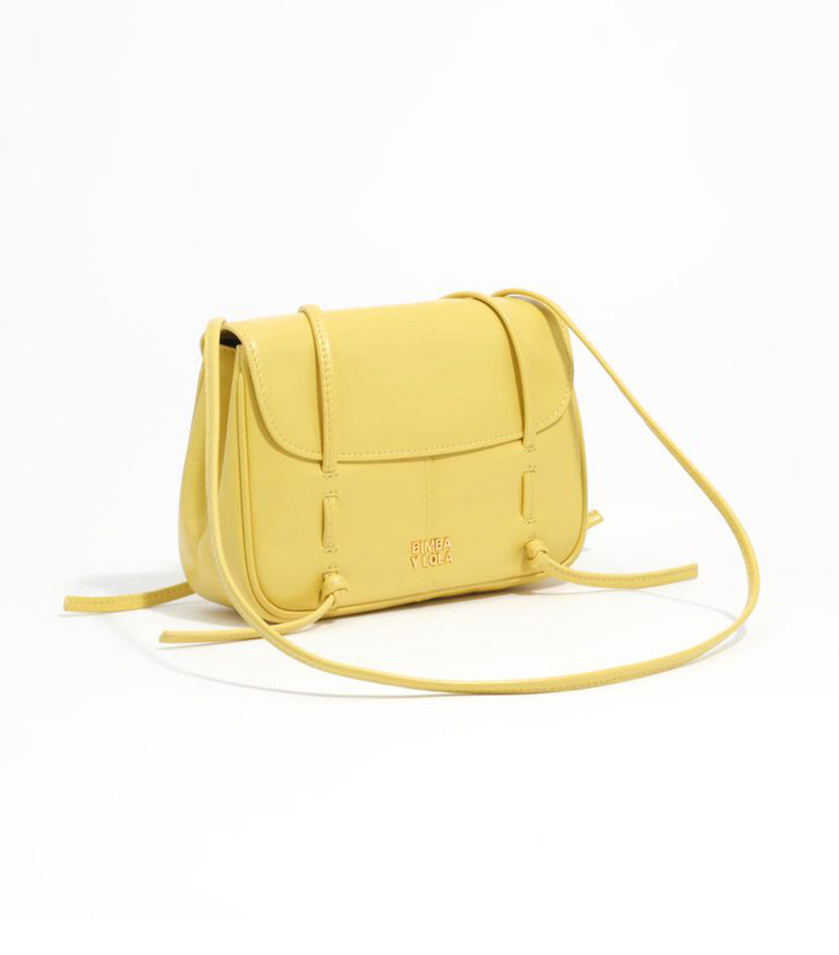 Leather Mini Flap Bag Yellow