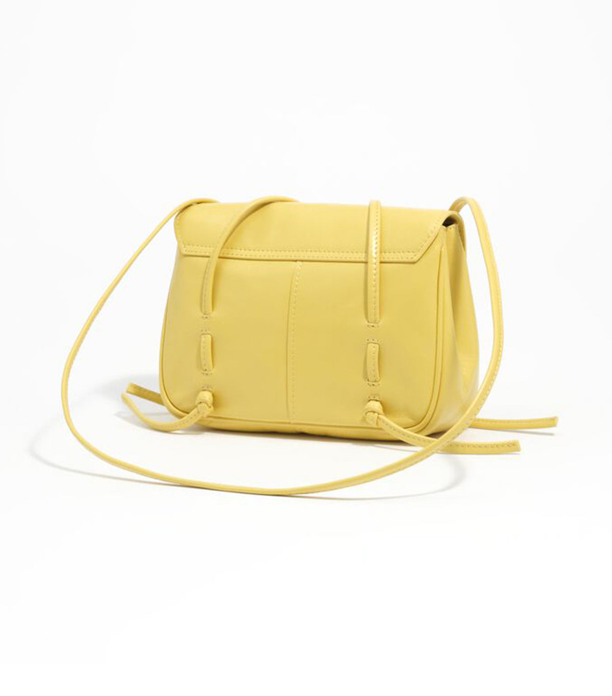 Leather Mini Flap Bag Yellow