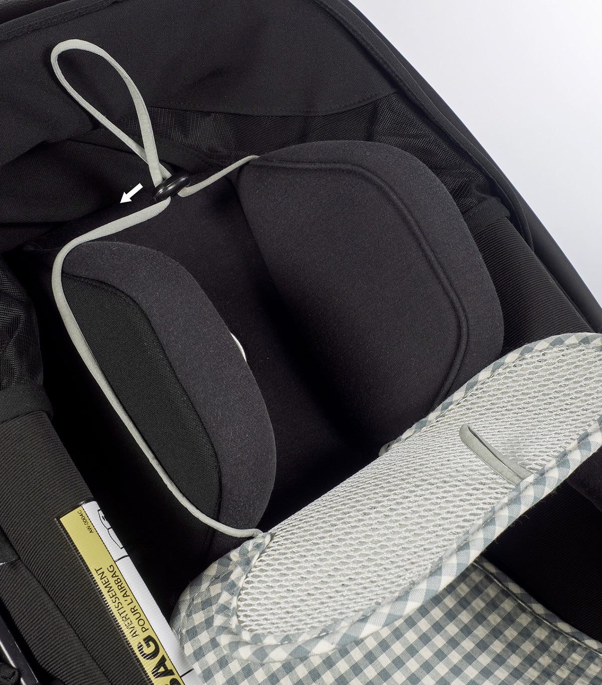 Auto Car Seat Liner Praliné Gingham Matcha