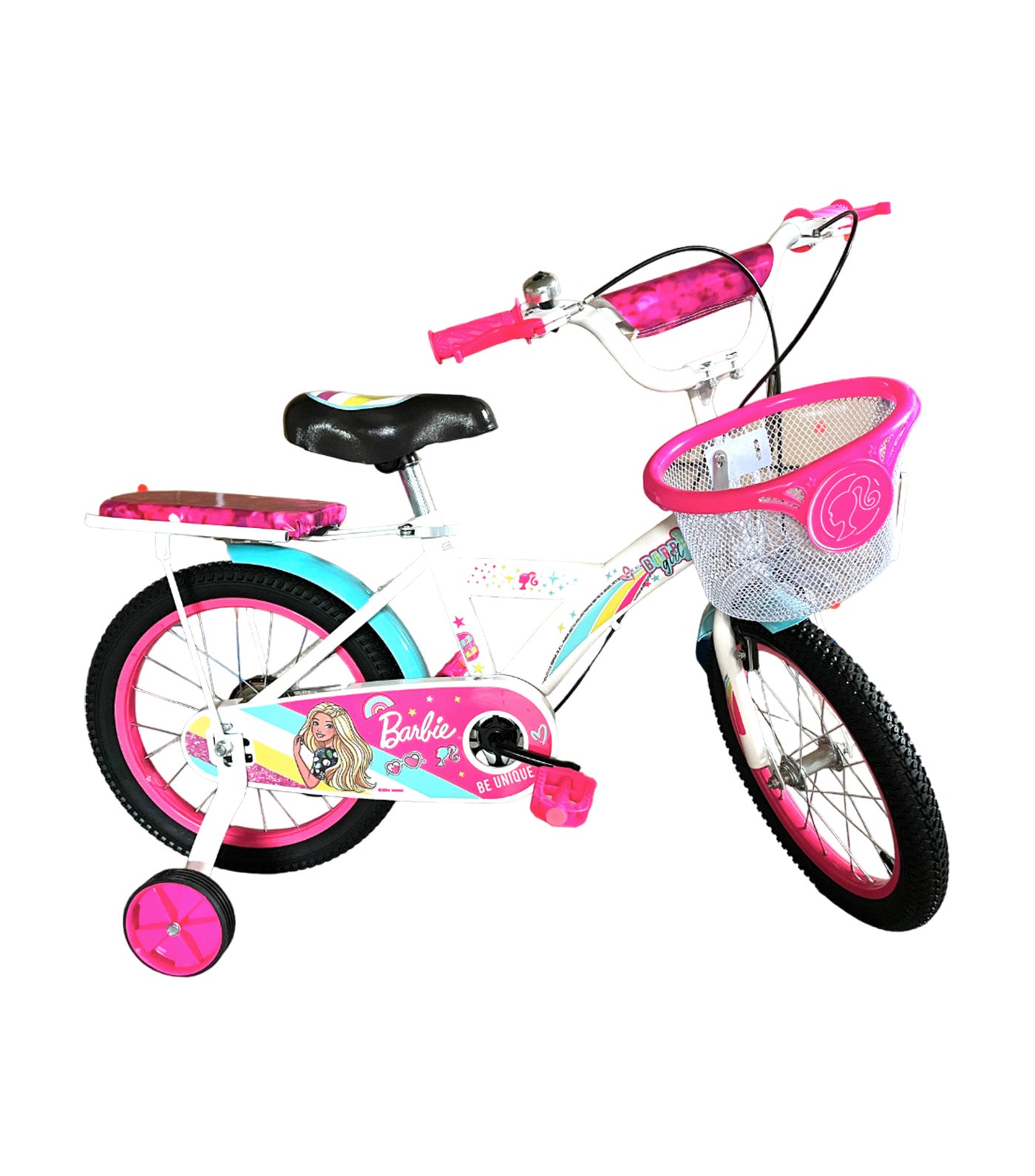 Bike with Basket Pink 14in