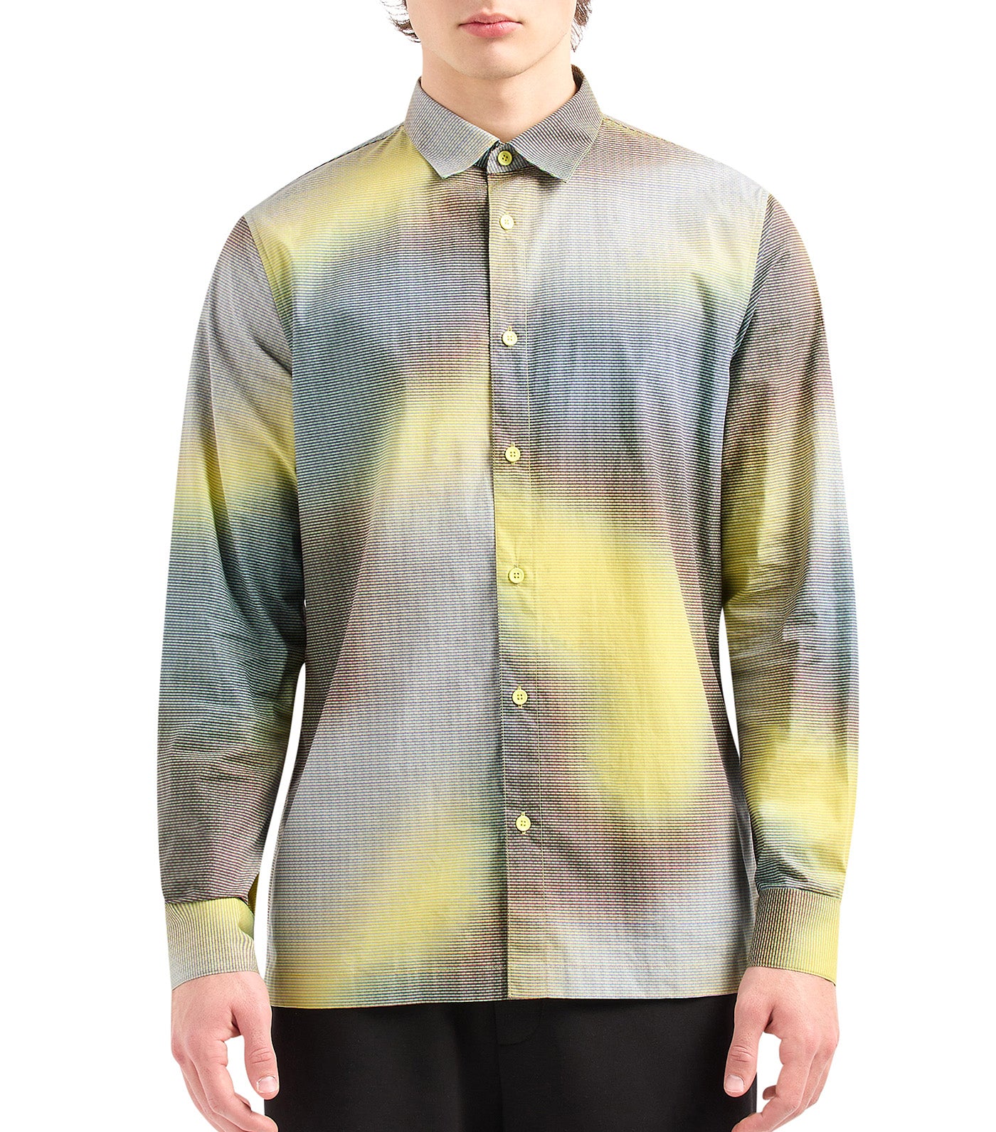Meta Nature Collection Regular Fit Shirt Yellow Plum RGB Patt