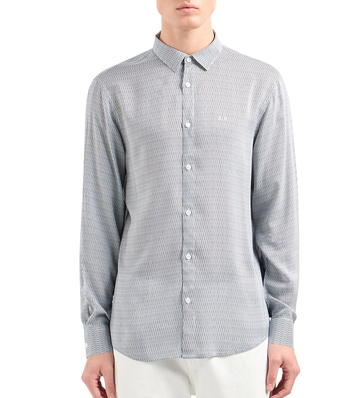 Regular Fit Cotton Shirt Quarry Irreg. Lines