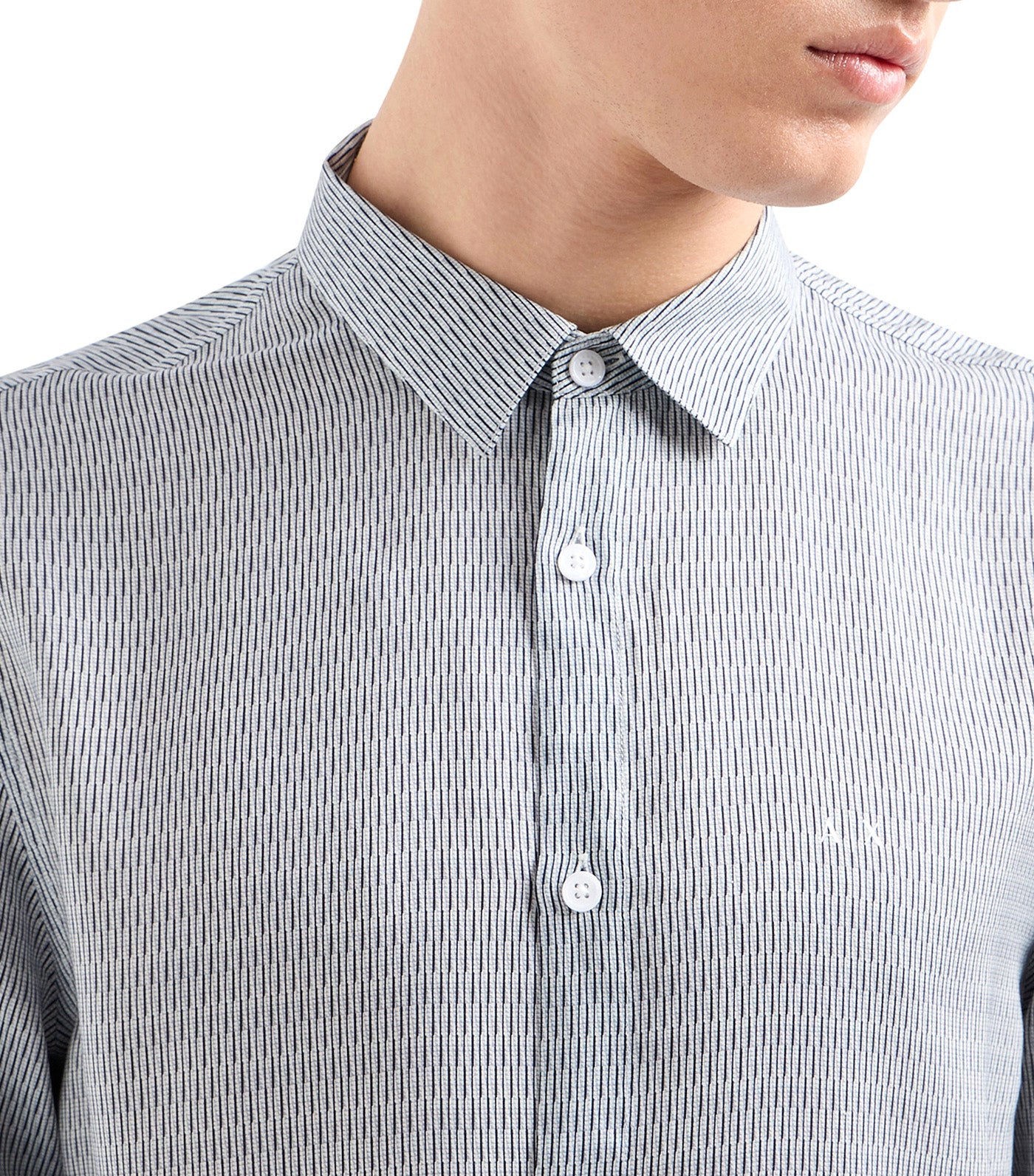 Regular Fit Cotton Shirt Quarry Irreg. Lines