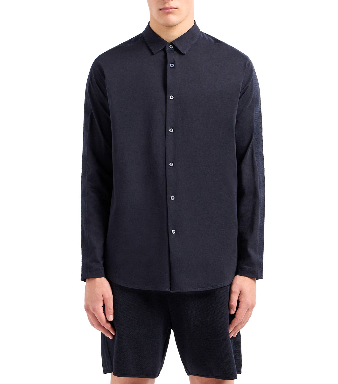 Logotape Classic Full Sleeves Shirt Deep Navy