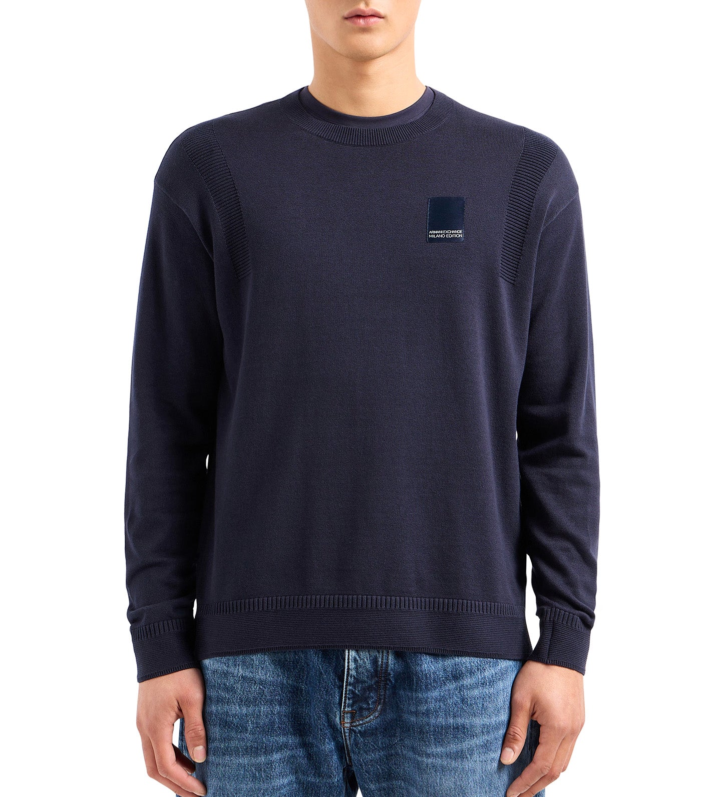 Boucle Crewneck Sweater Night Sky