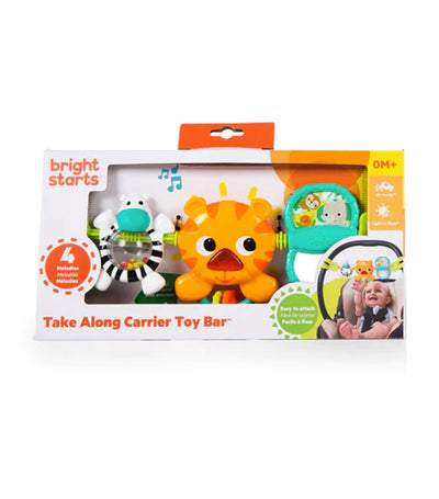 Bright Starts Take Along Carrier Toy Bar - Orange