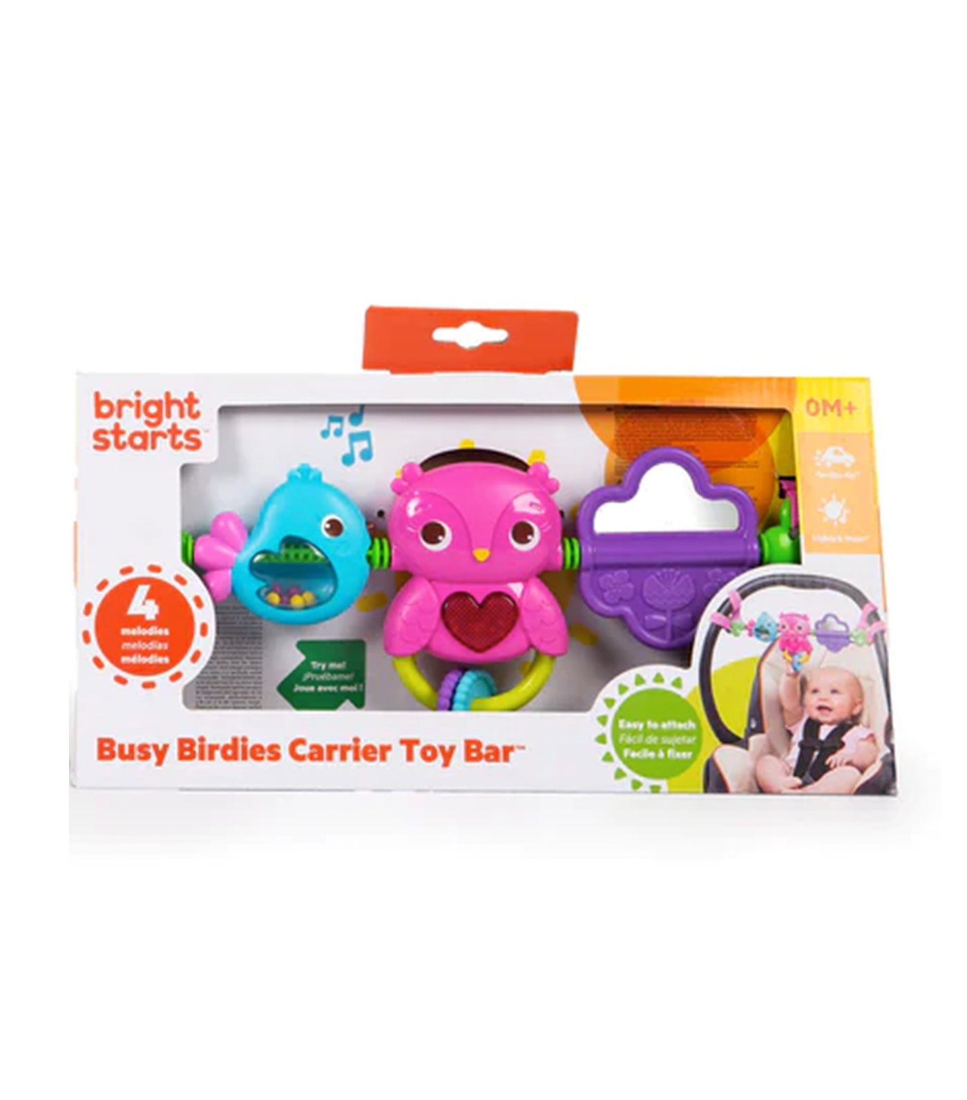 Bright Starts Take Along Carrier Toy Bar - Pink