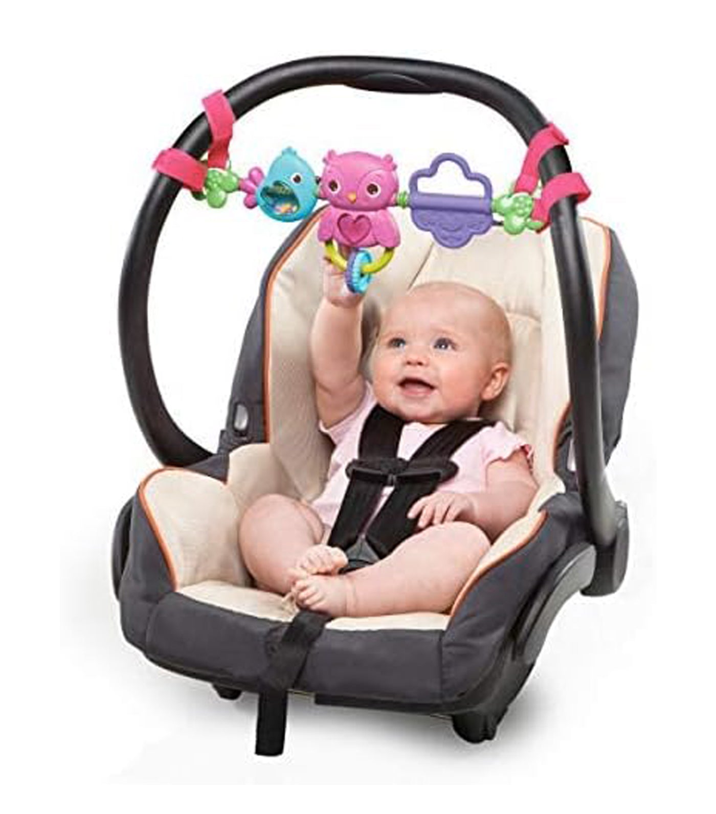 Bright Starts Take Along Carrier Toy Bar - Pink