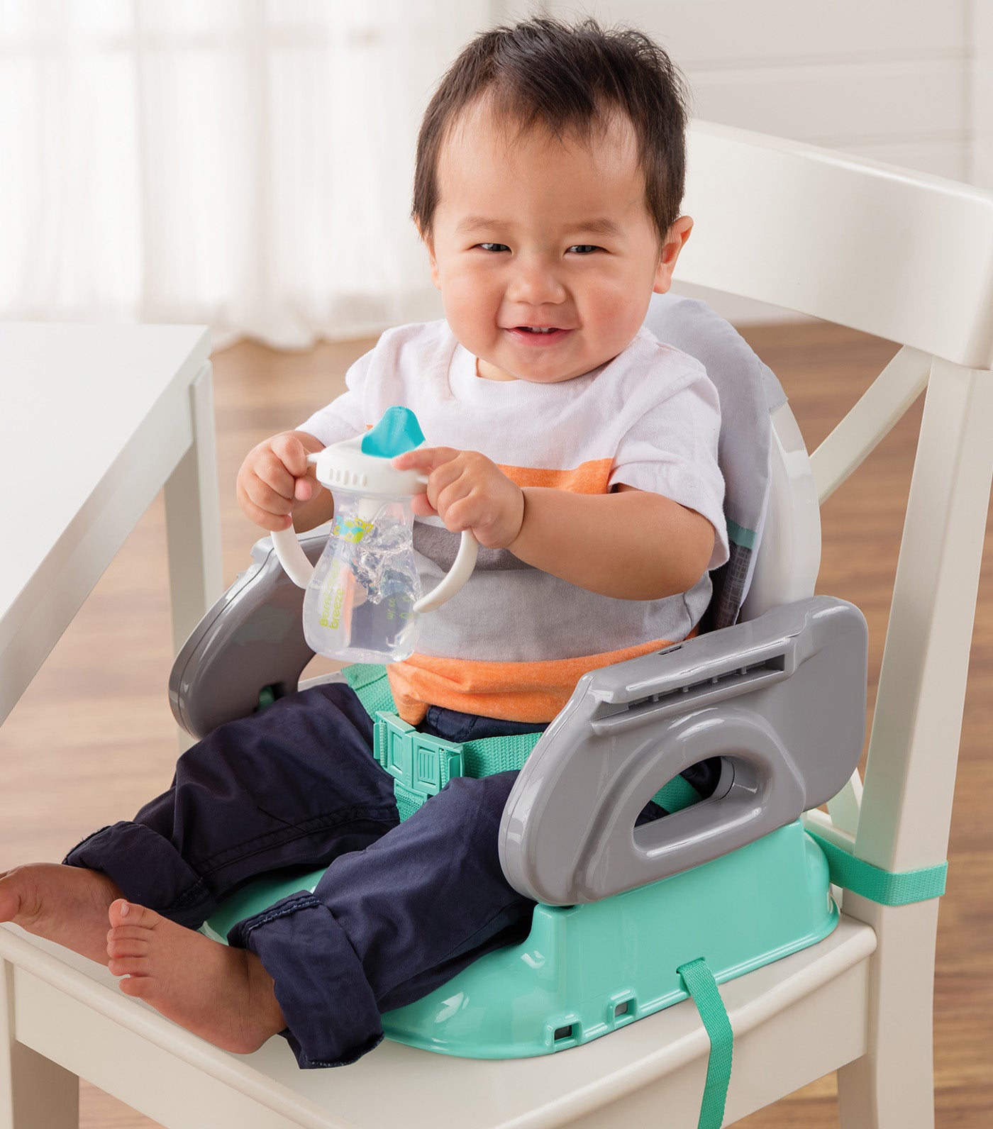 The Deluxe Comfort Folding Booster Seat, Elephant Love