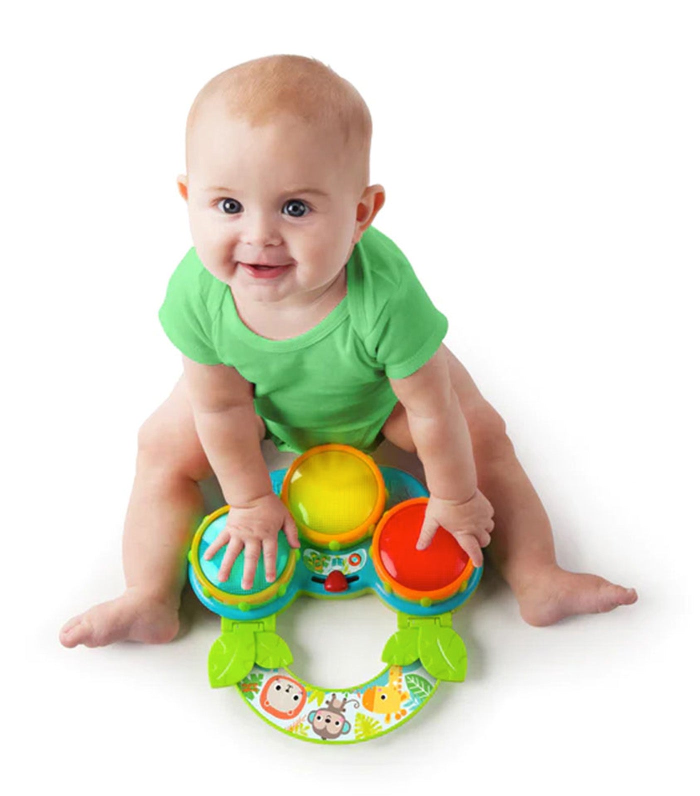 Bright Starts Safari Beats Musical Drum Toy with Lights