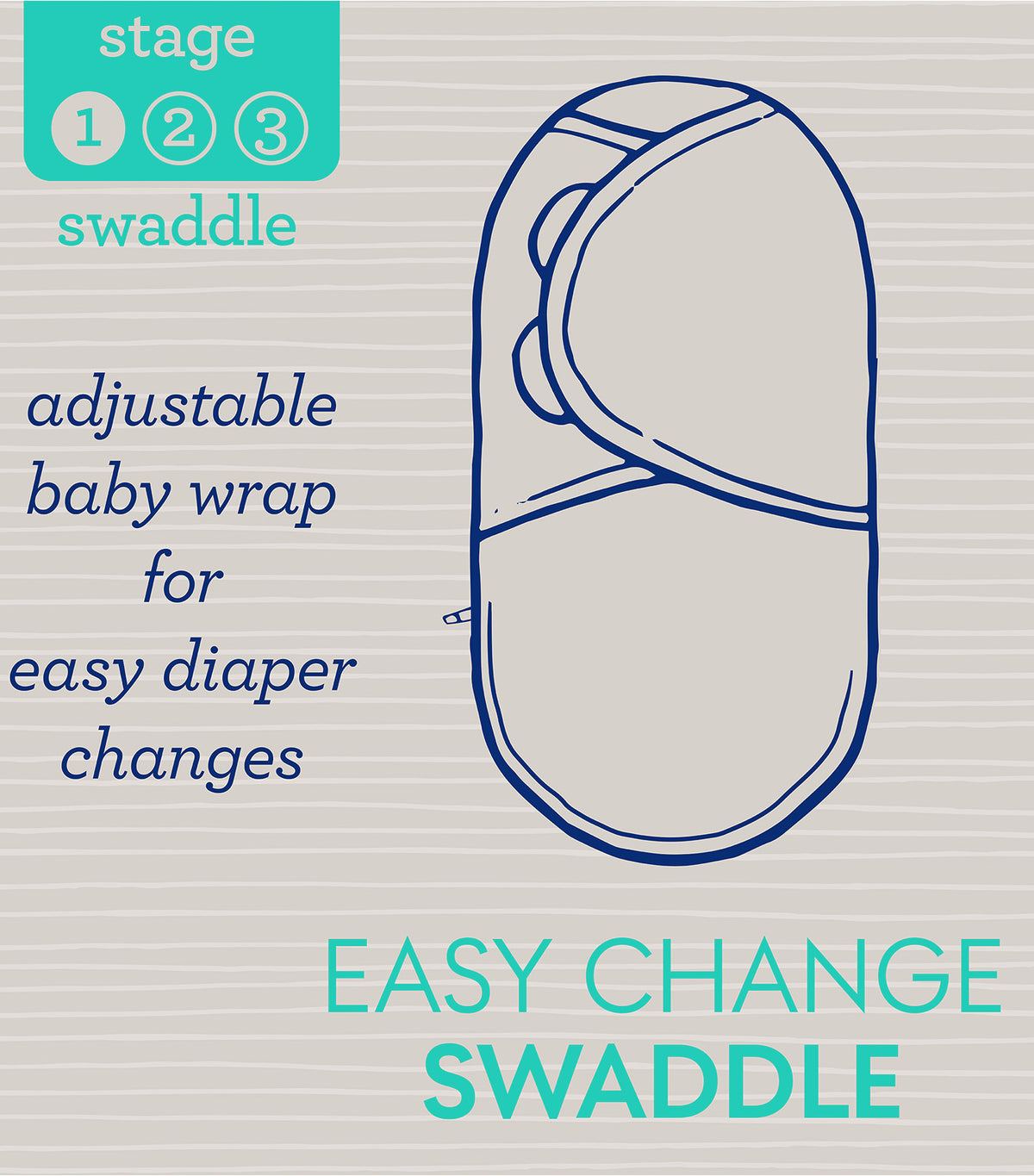 SwaddleMe® Easy Change® Swaddle Shooting Stars Small