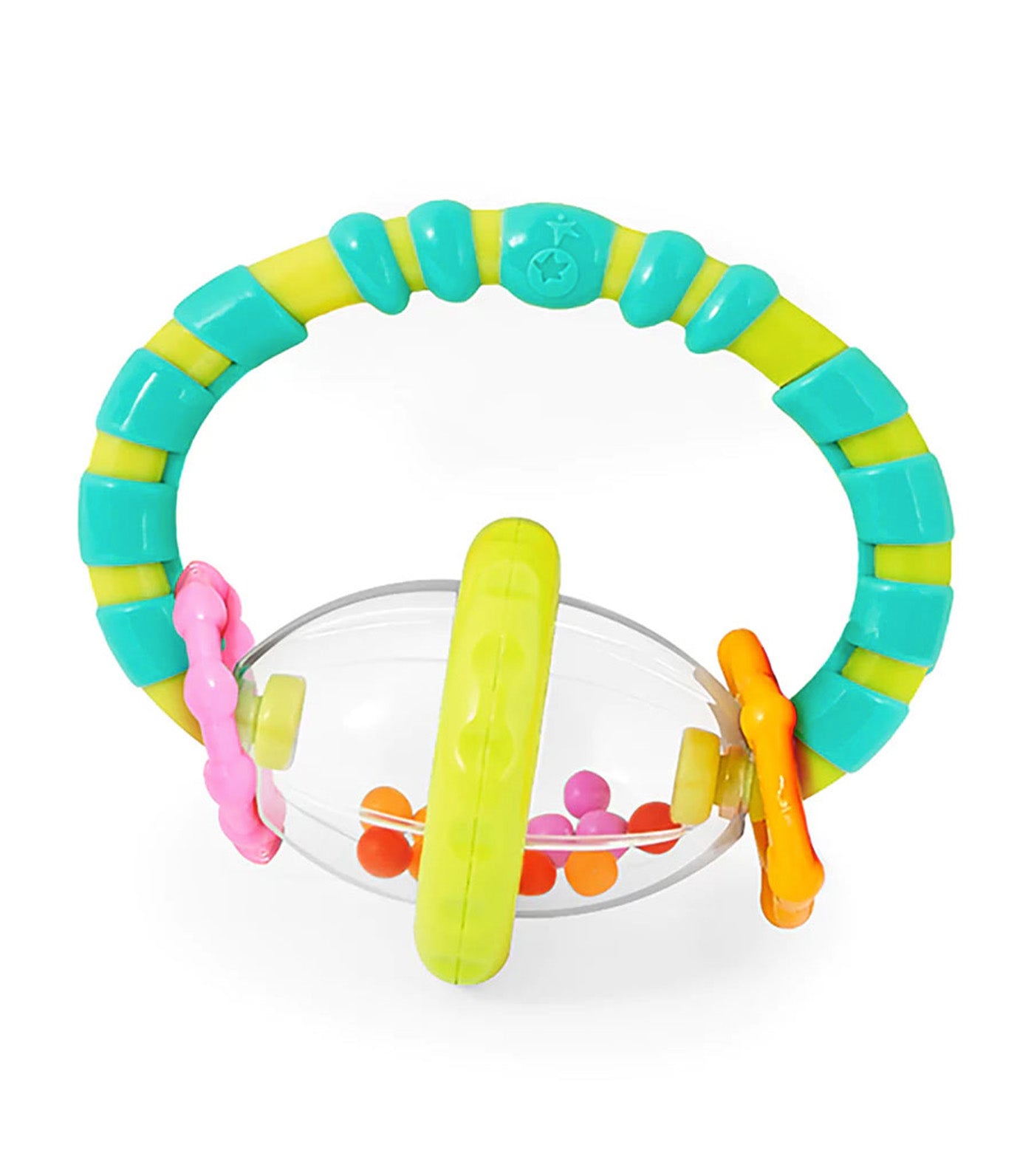 Bright Starts Grab & Spin Rattle and Teether Toy