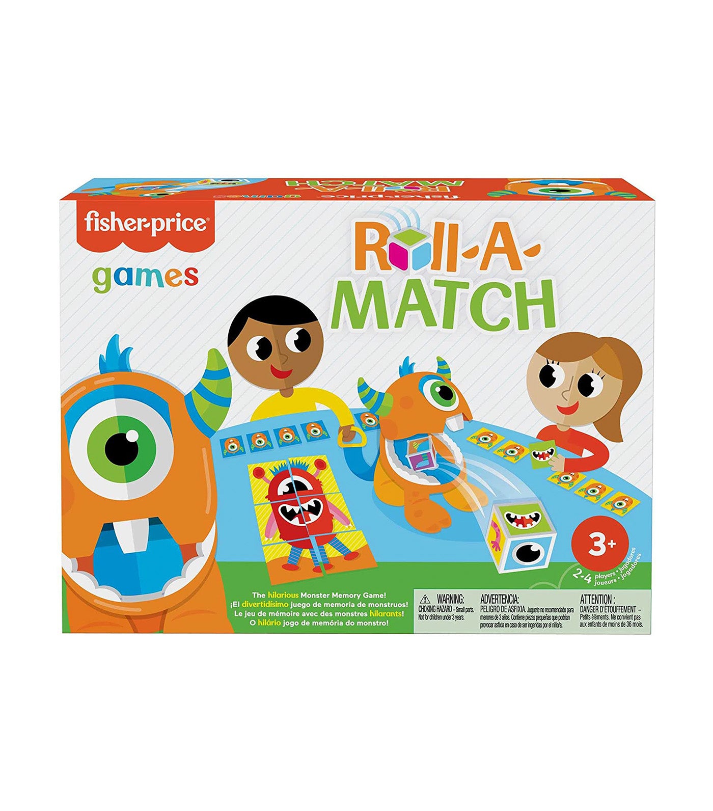 Roll-A-Match Pre-School Matching Card Game with Monster Theme