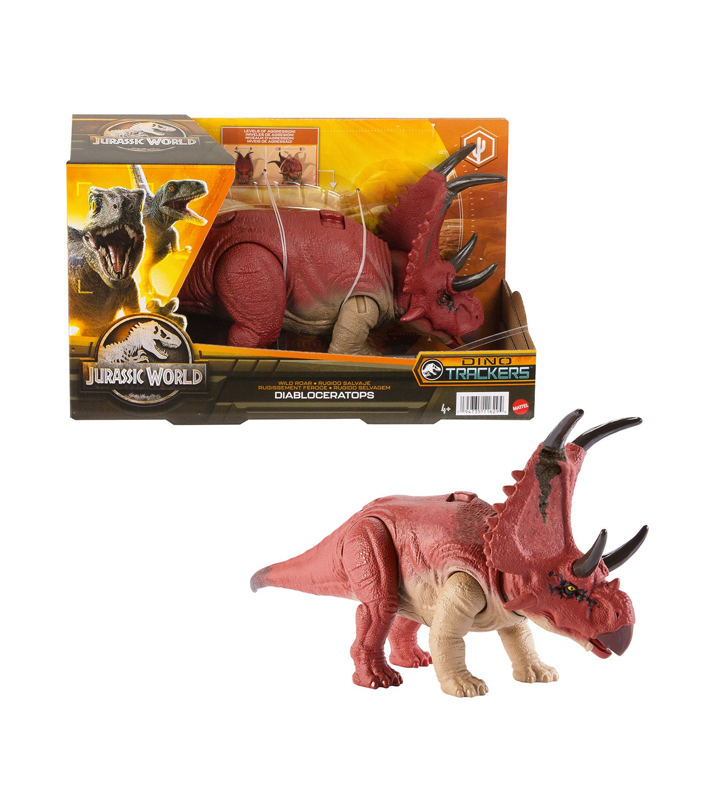 Jurassic World Wild Roar Diabloceratops Dinosaur Toy Figure With Sound