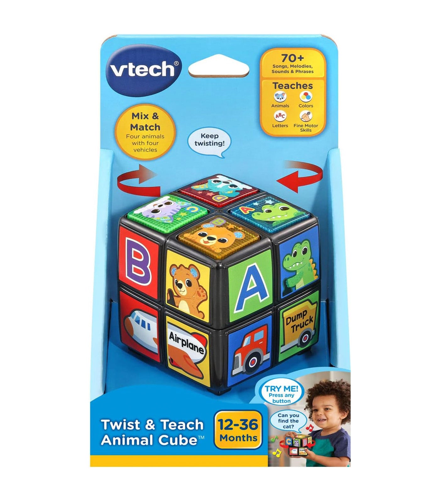 Twist & Teach Animal Cube