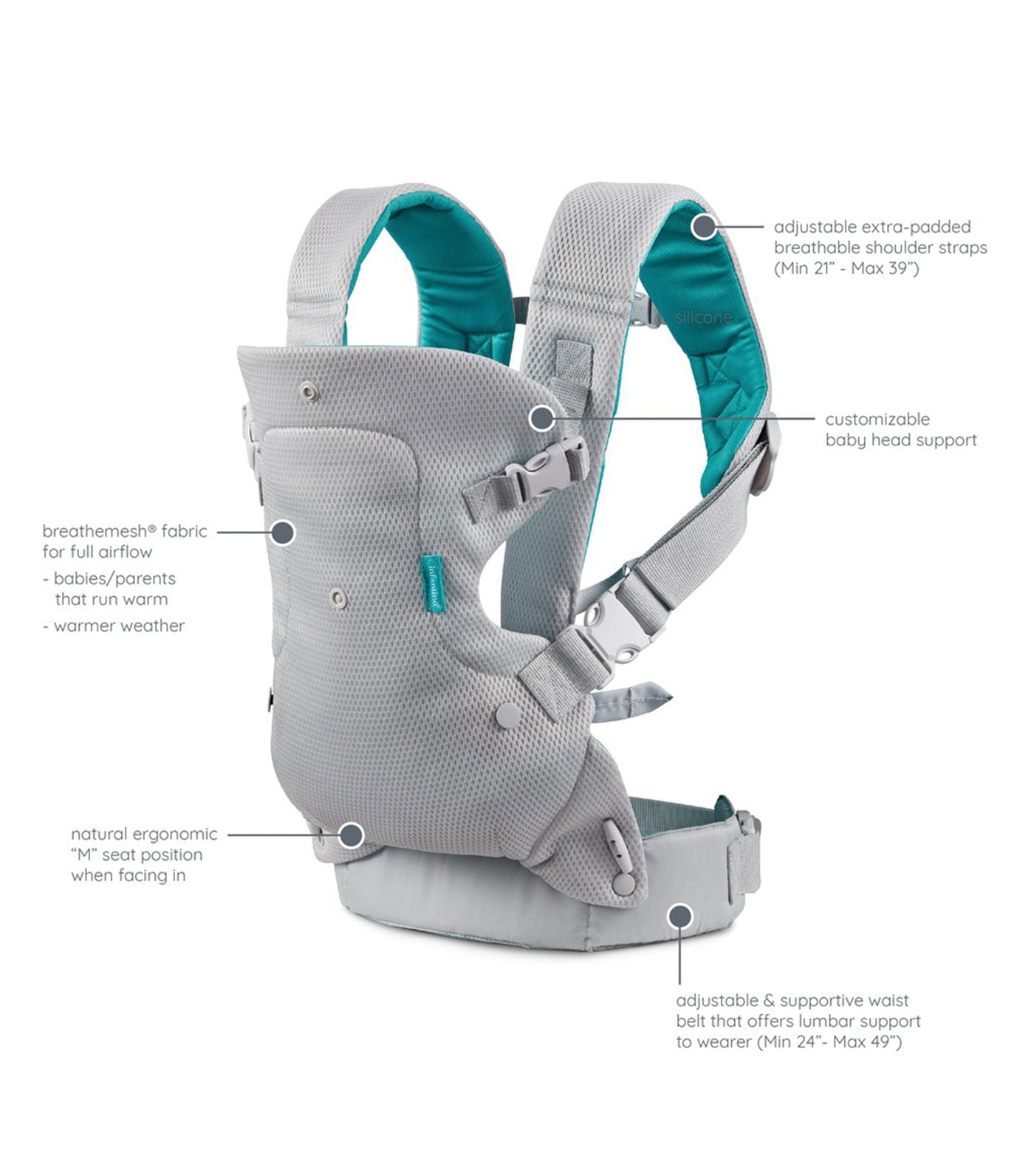 Flip 4-in-1 Light & Airy Convertible Carrier Light Gray
