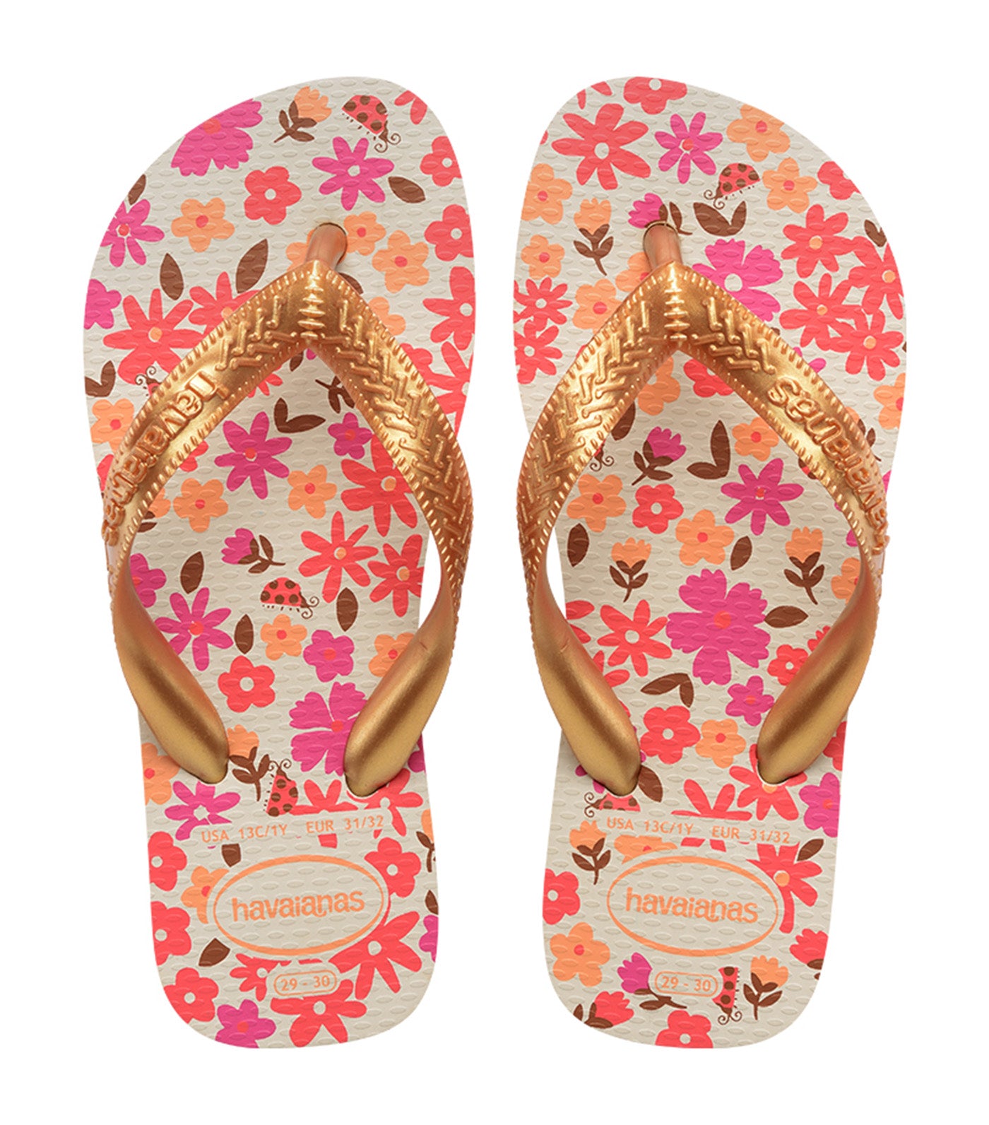 Kids Flores Flip Flops