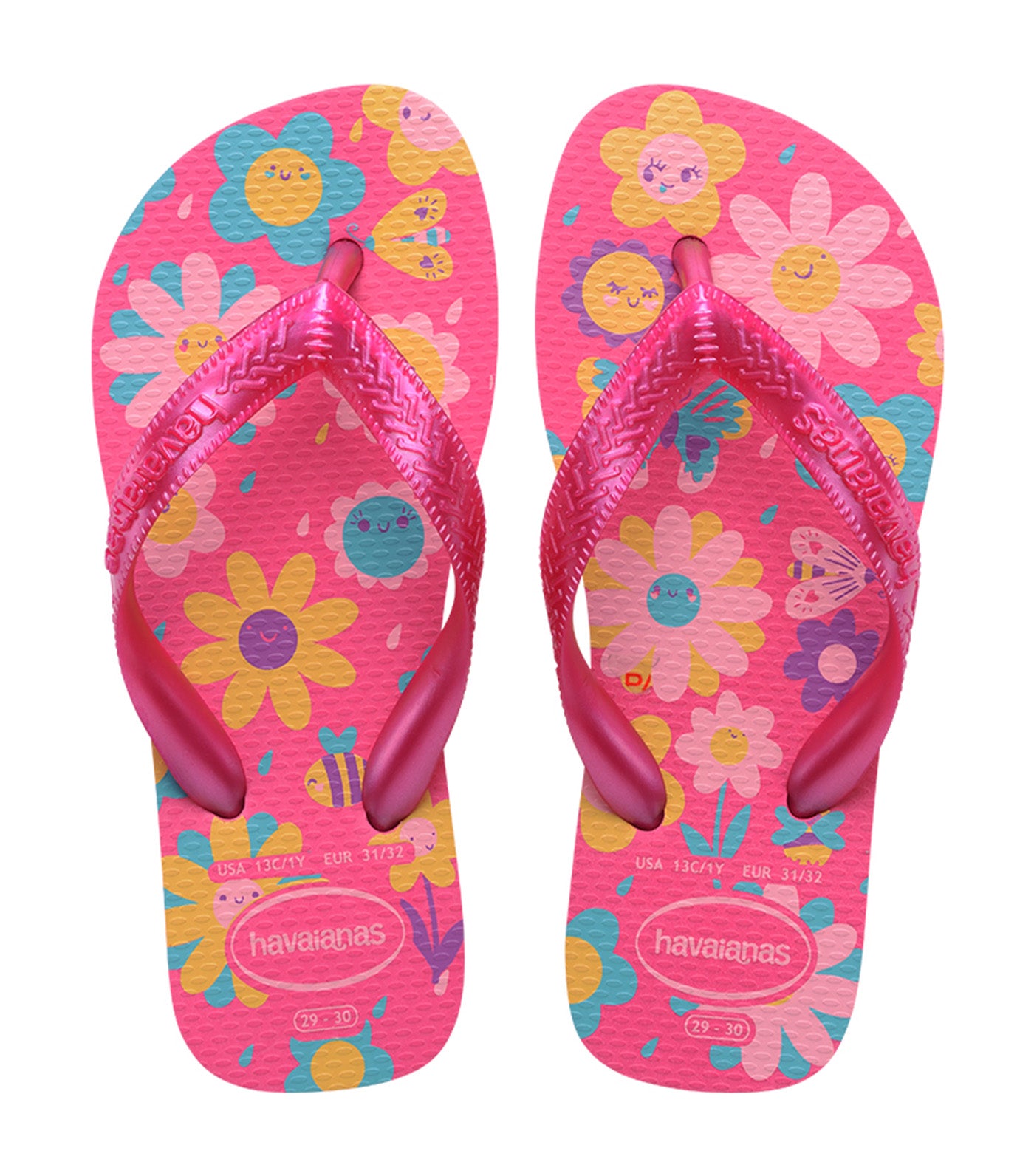 Kids Flores Flip Flops