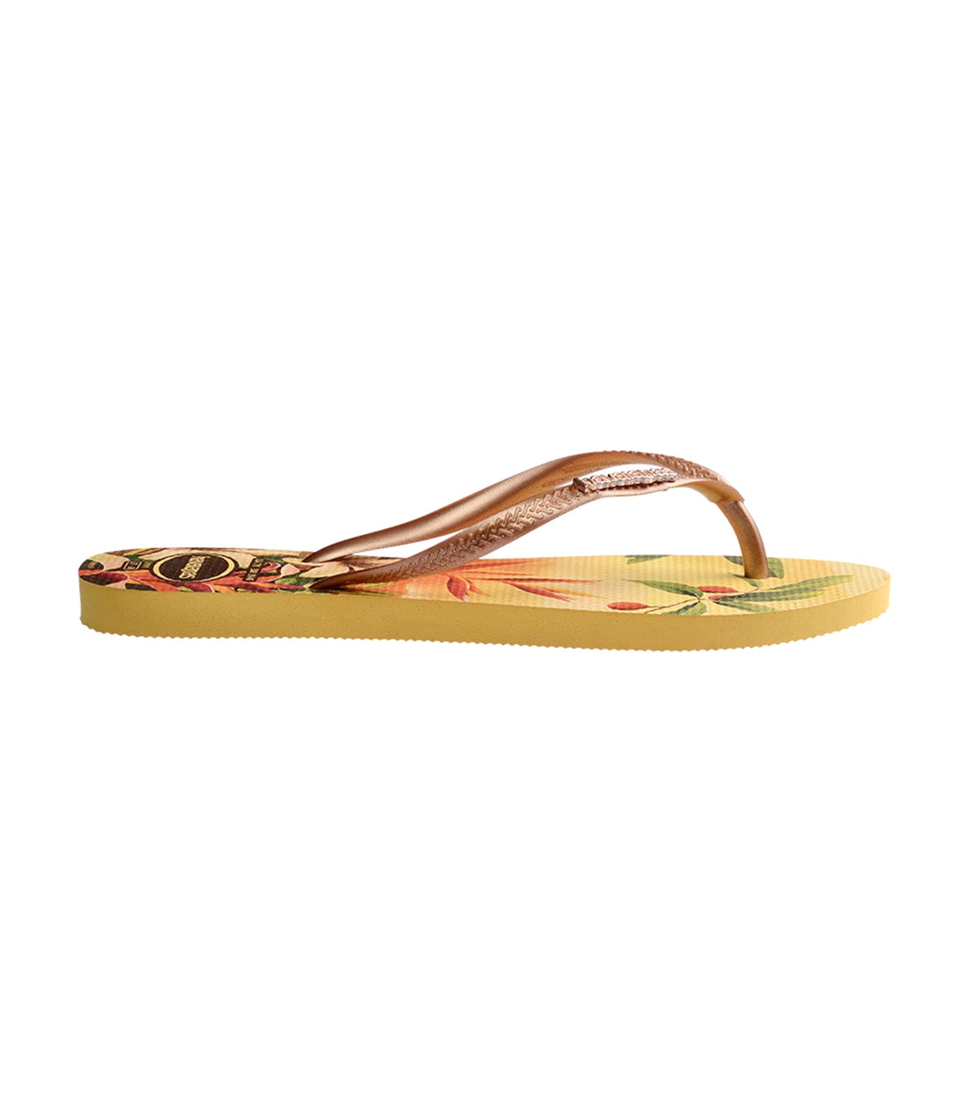 Slim Tropical Flip Flops Caja Yellow