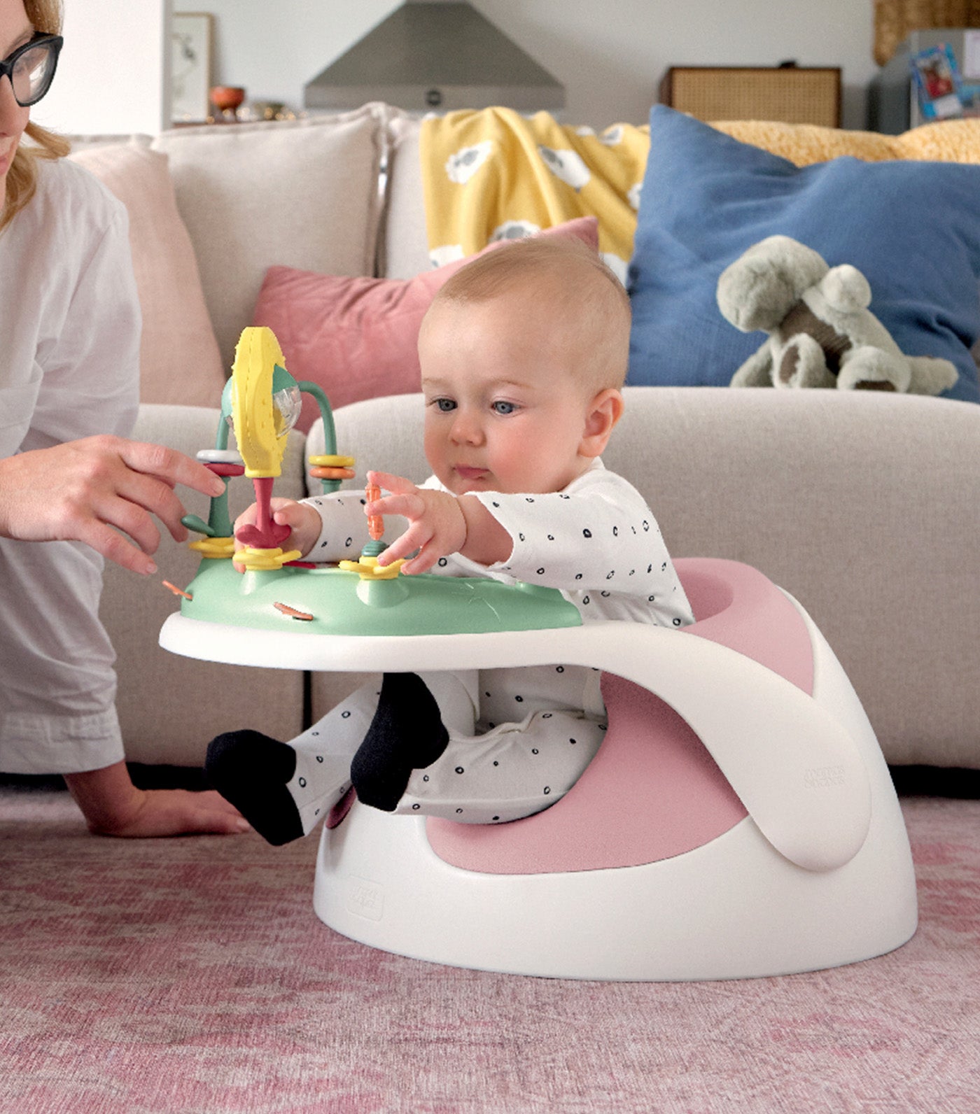 Snug Floor Seat with Activity Tray - Blossom