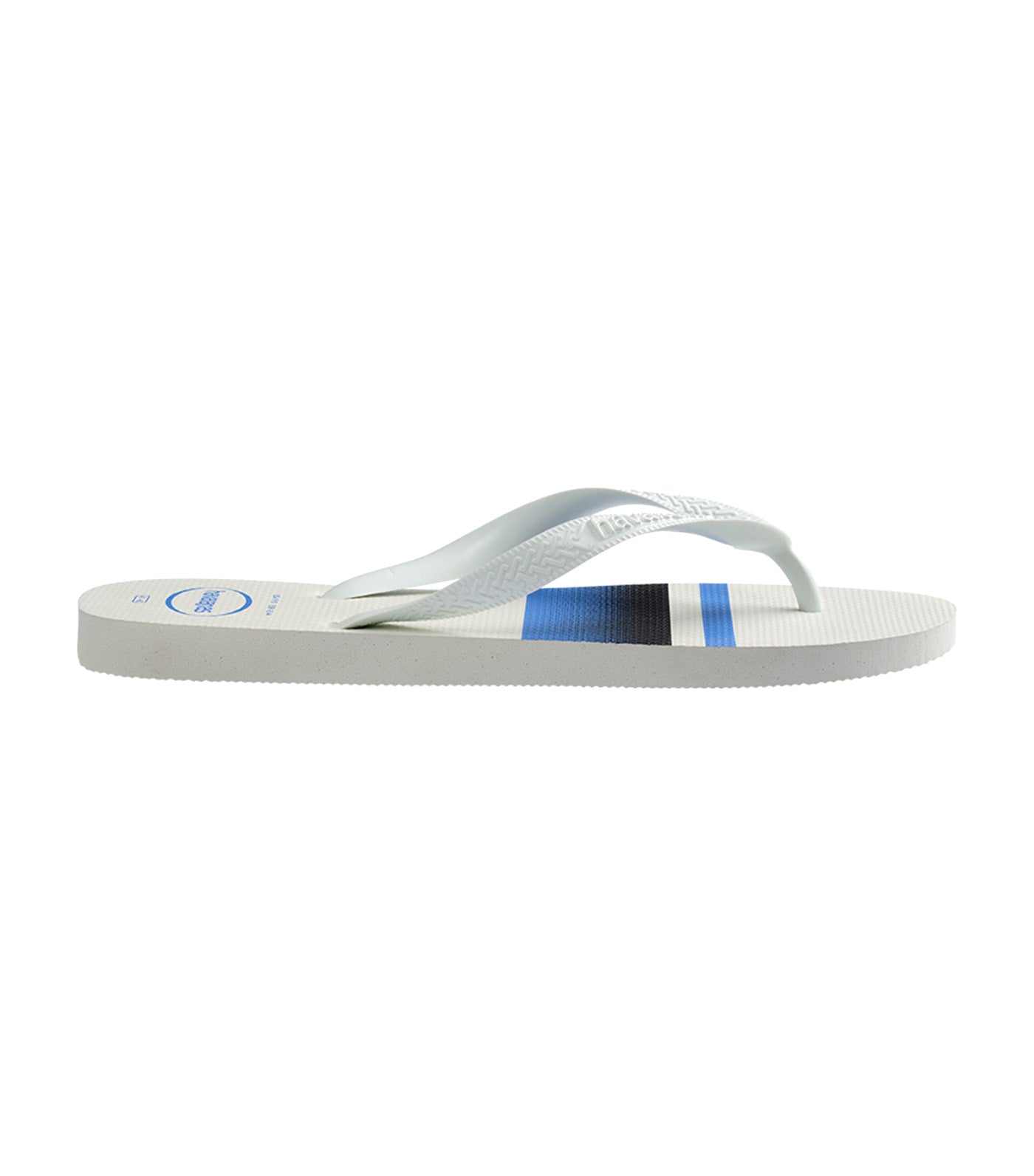 Top Basic Flip Flops White/White/Blue
