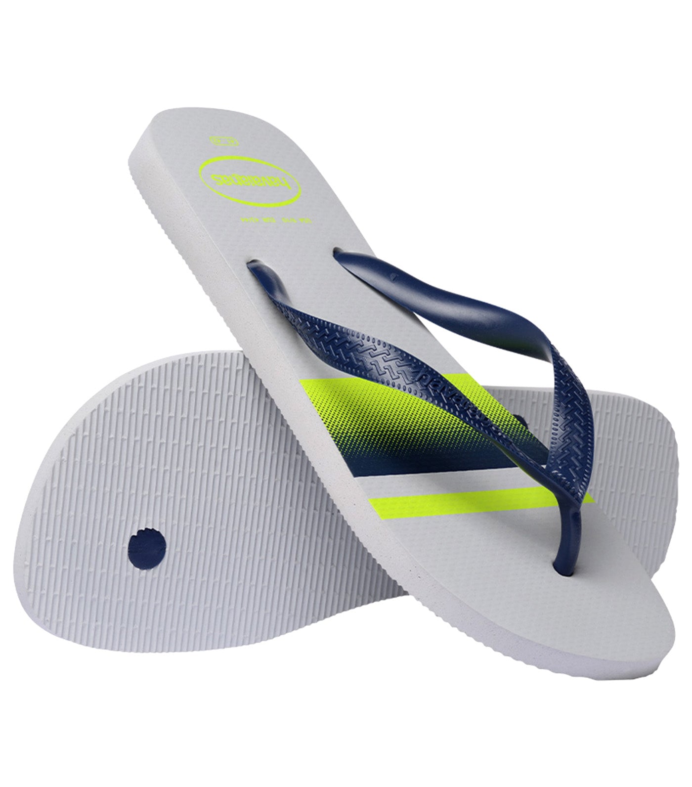 Top Basic Flip Flops Grey/Navy Blue