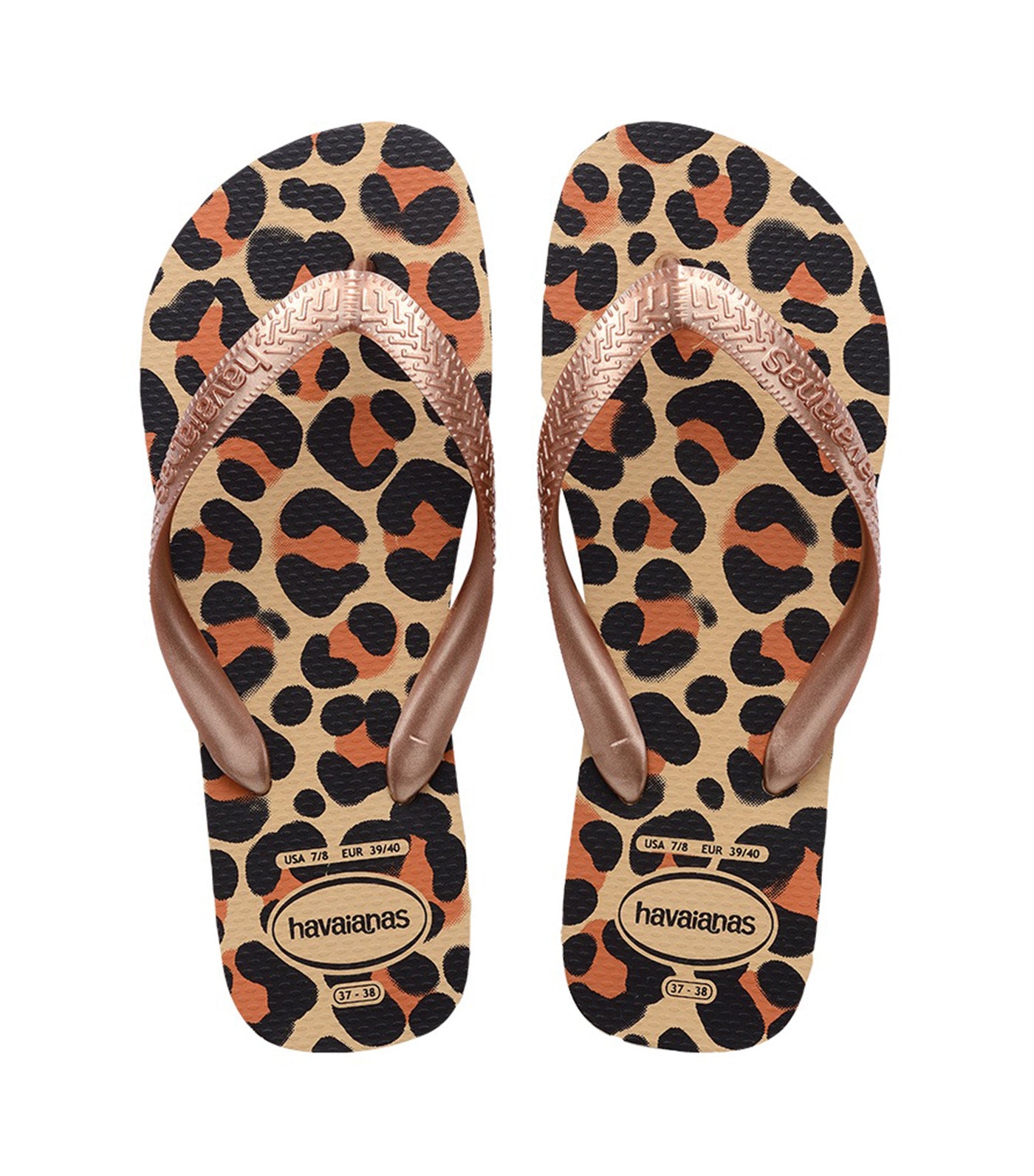 Havaianas Top Animals Flip Flops Golden